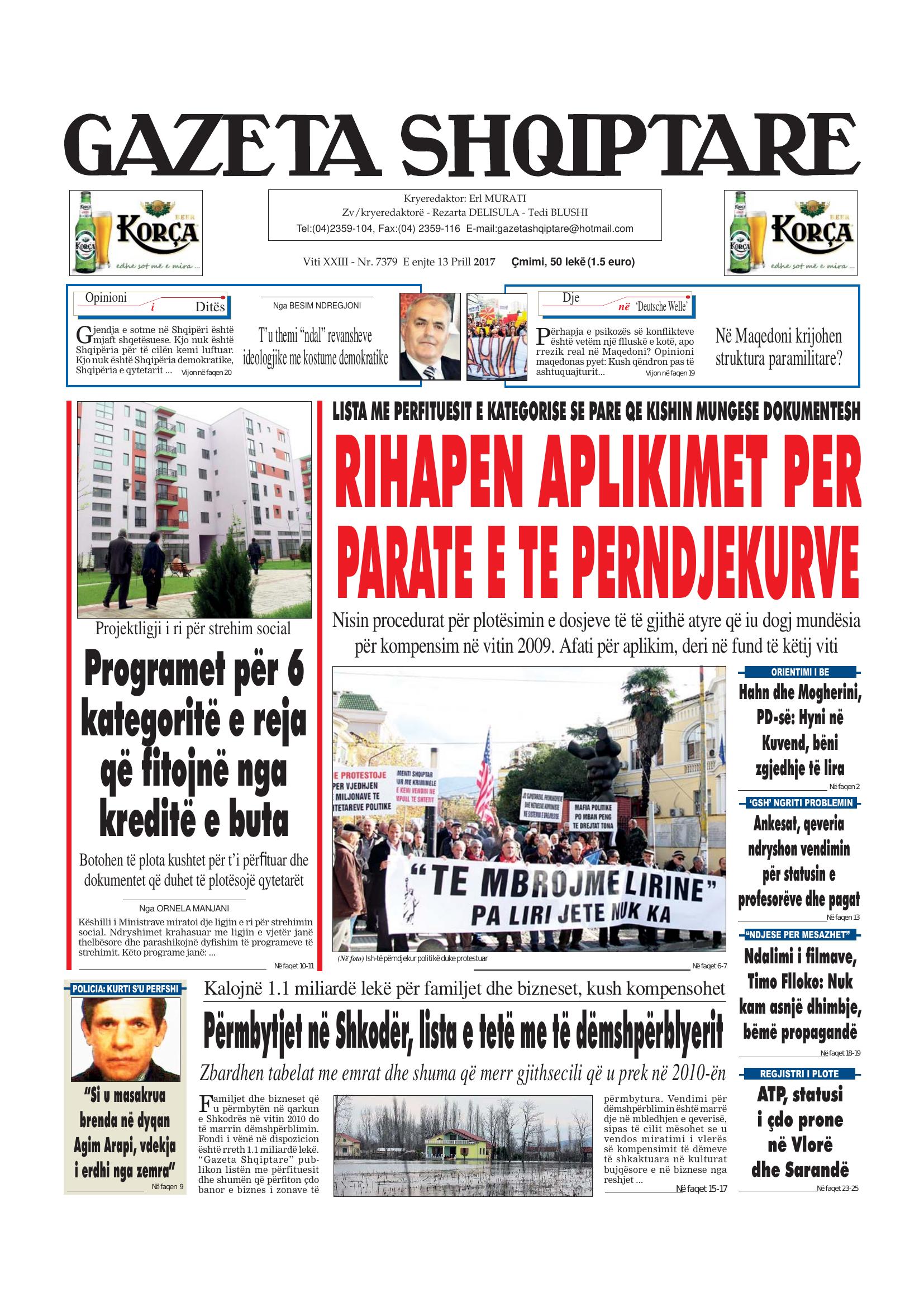 Gazeta Shqiptare 2017-04-13