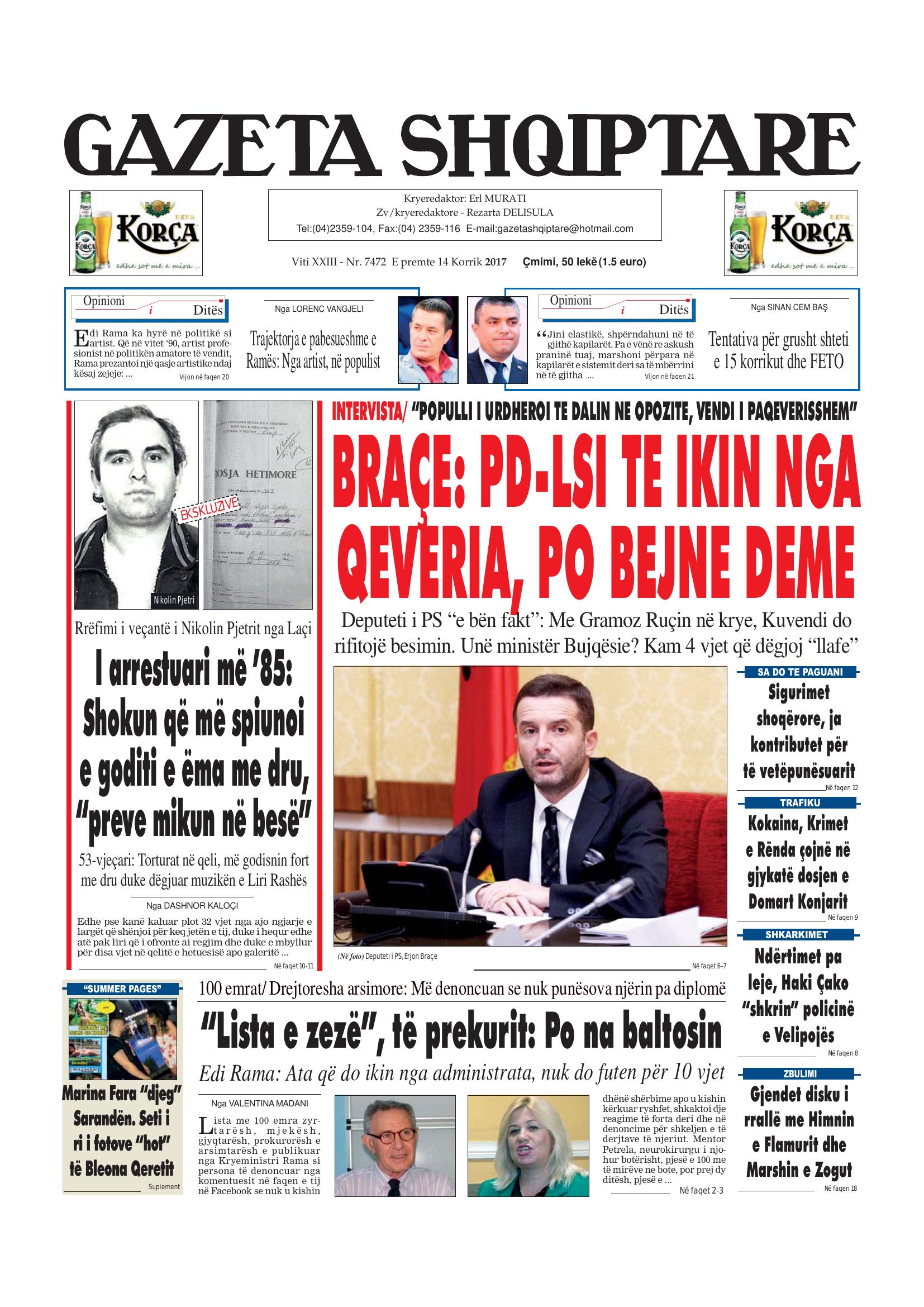 Gazeta Shqiptare 2017-07-14