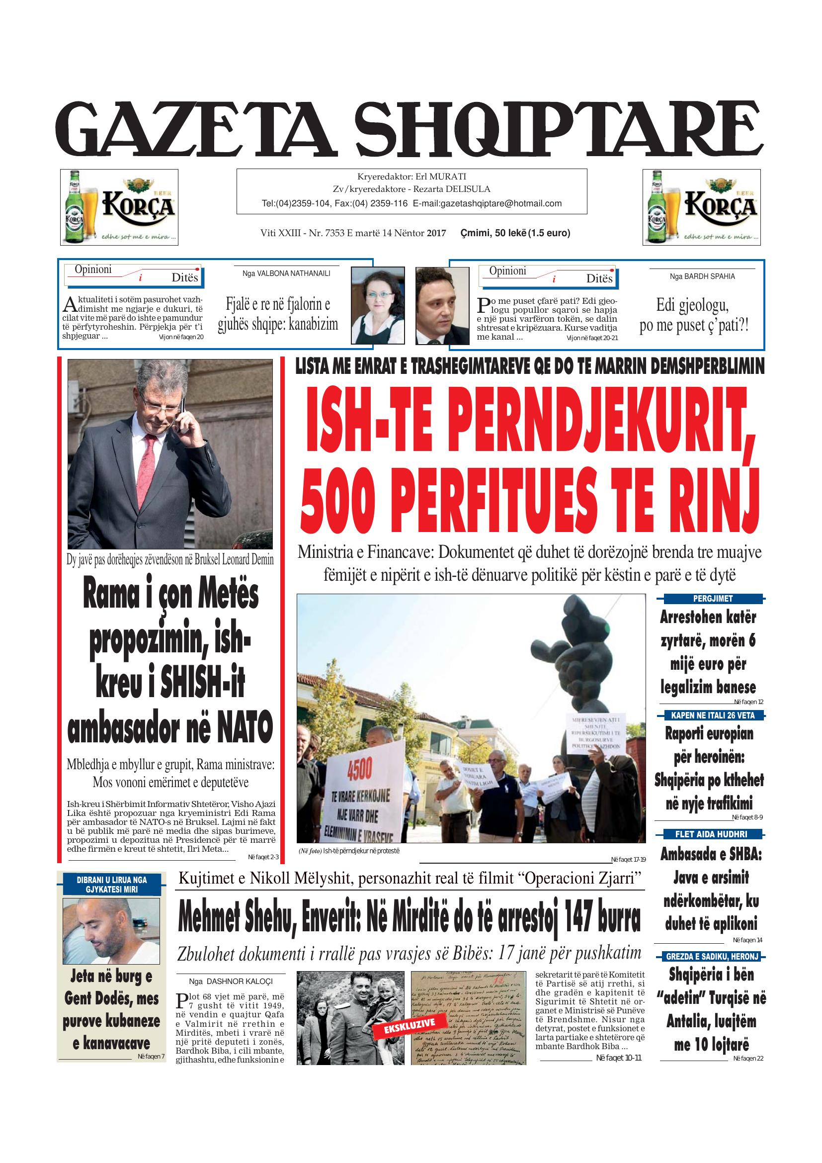 Gazeta Shqiptare 2017-11-14
