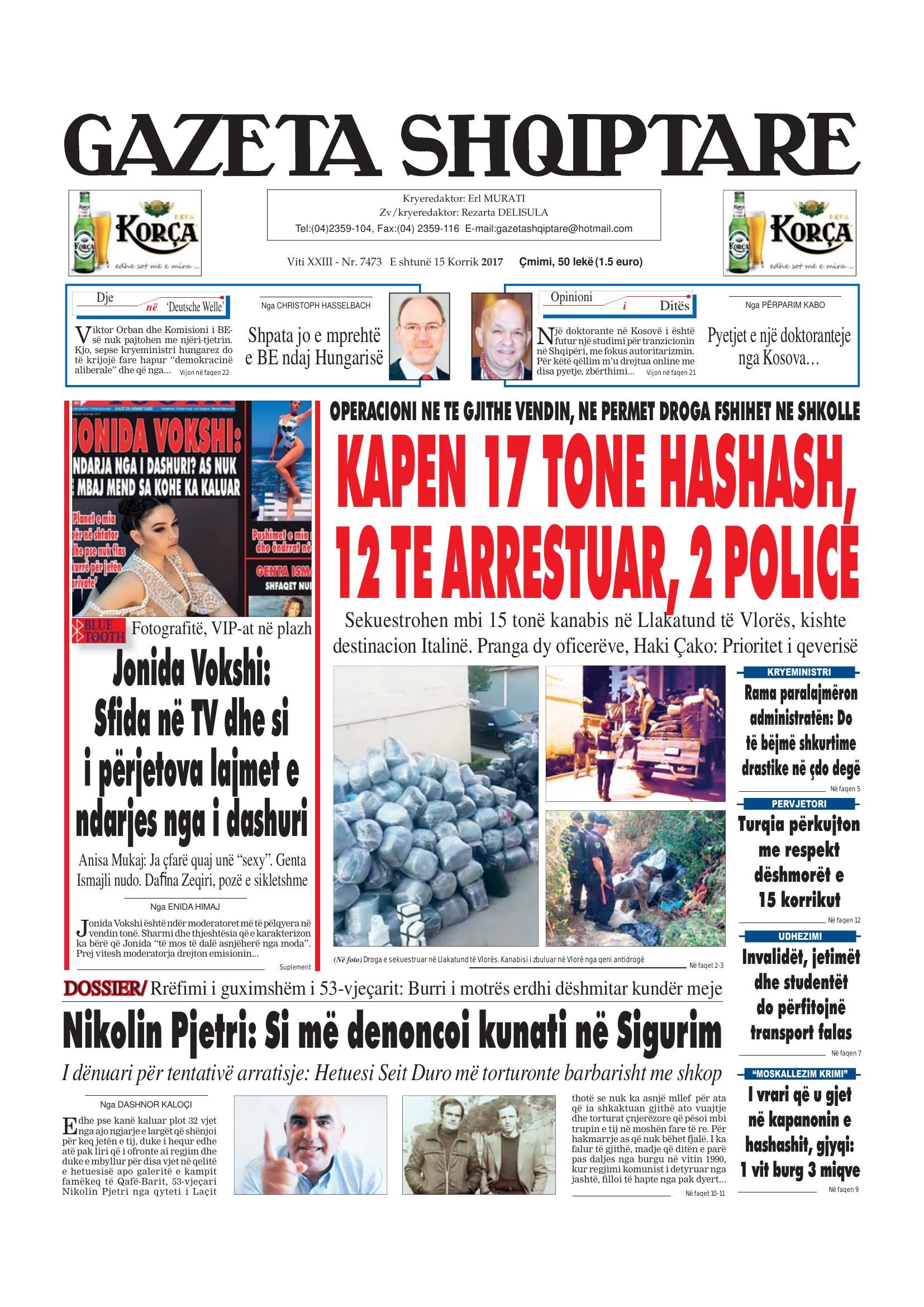 Gazeta Shqiptare 2017-07-15