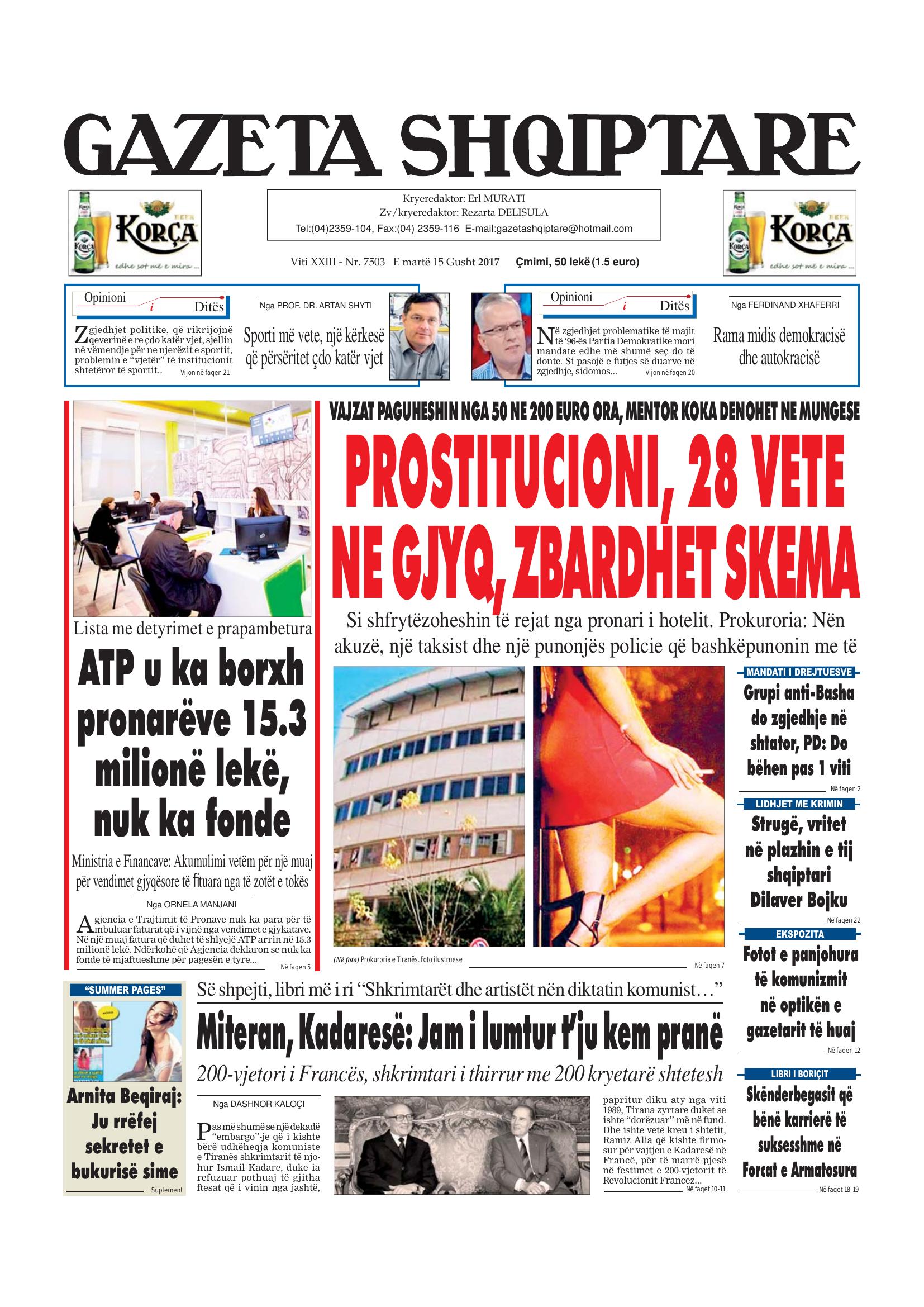 Gazeta Shqiptare 2017-08-15
