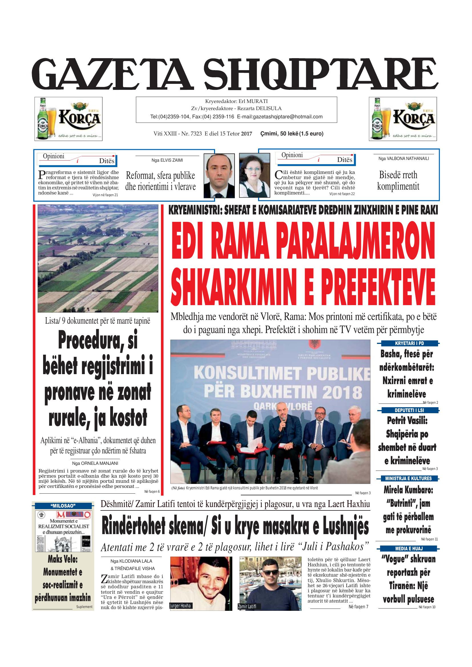 Gazeta Shqiptare 2017-10-15