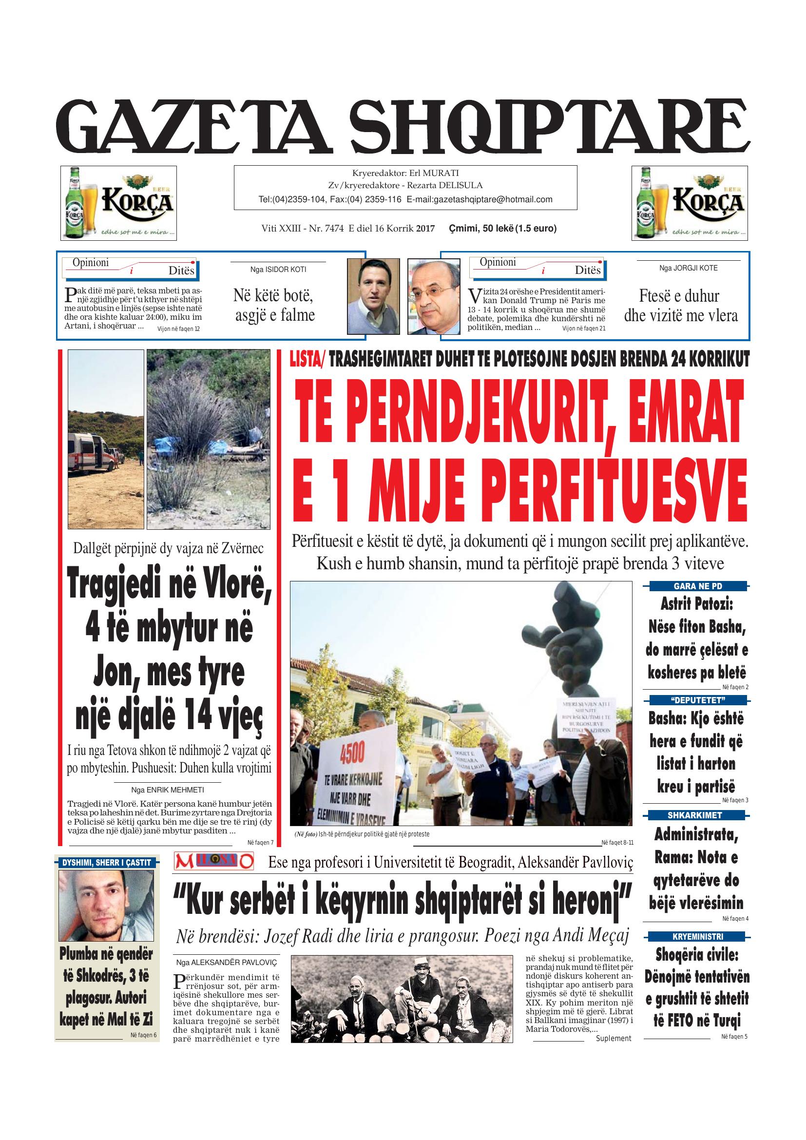 Gazeta Shqiptare 2017-07-16