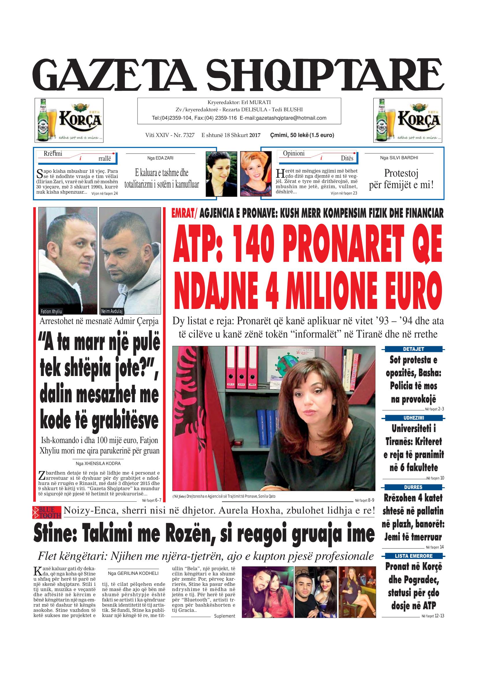 Gazeta Shqiptare 2017-02-18