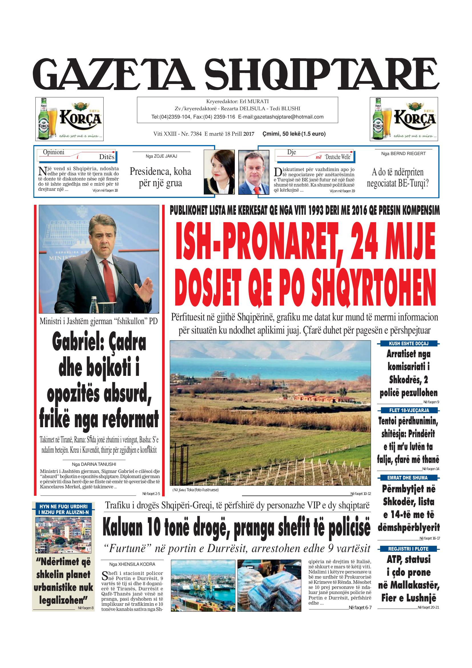 Gazeta Shqiptare 2017-04-18