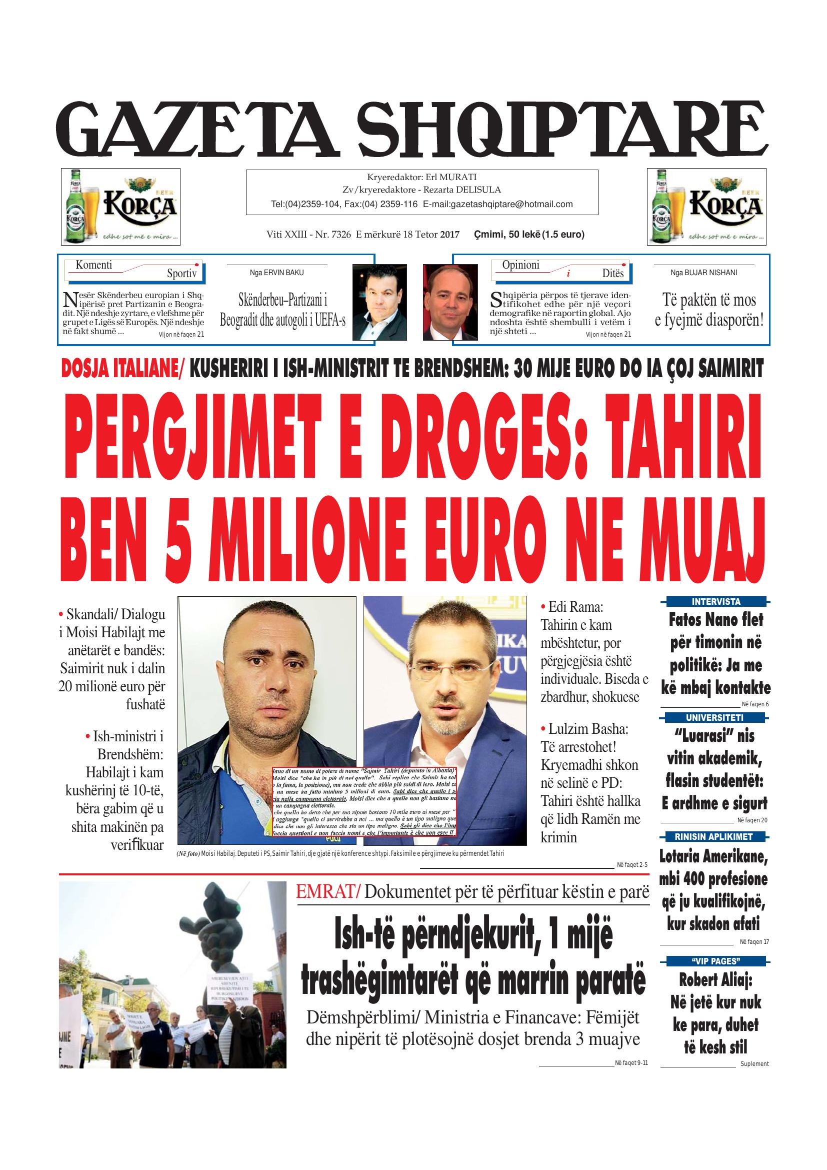 Gazeta Shqiptare 2017-10-18