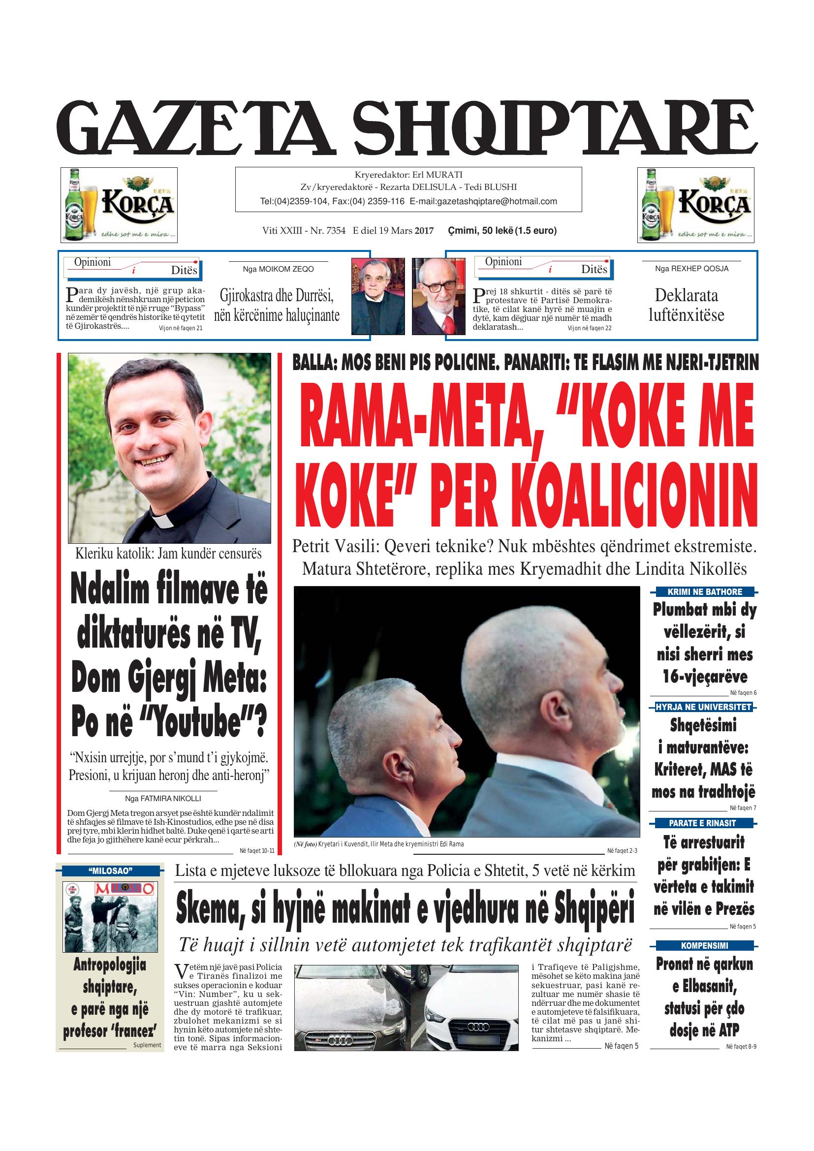Gazeta Shqiptare 2017-03-19