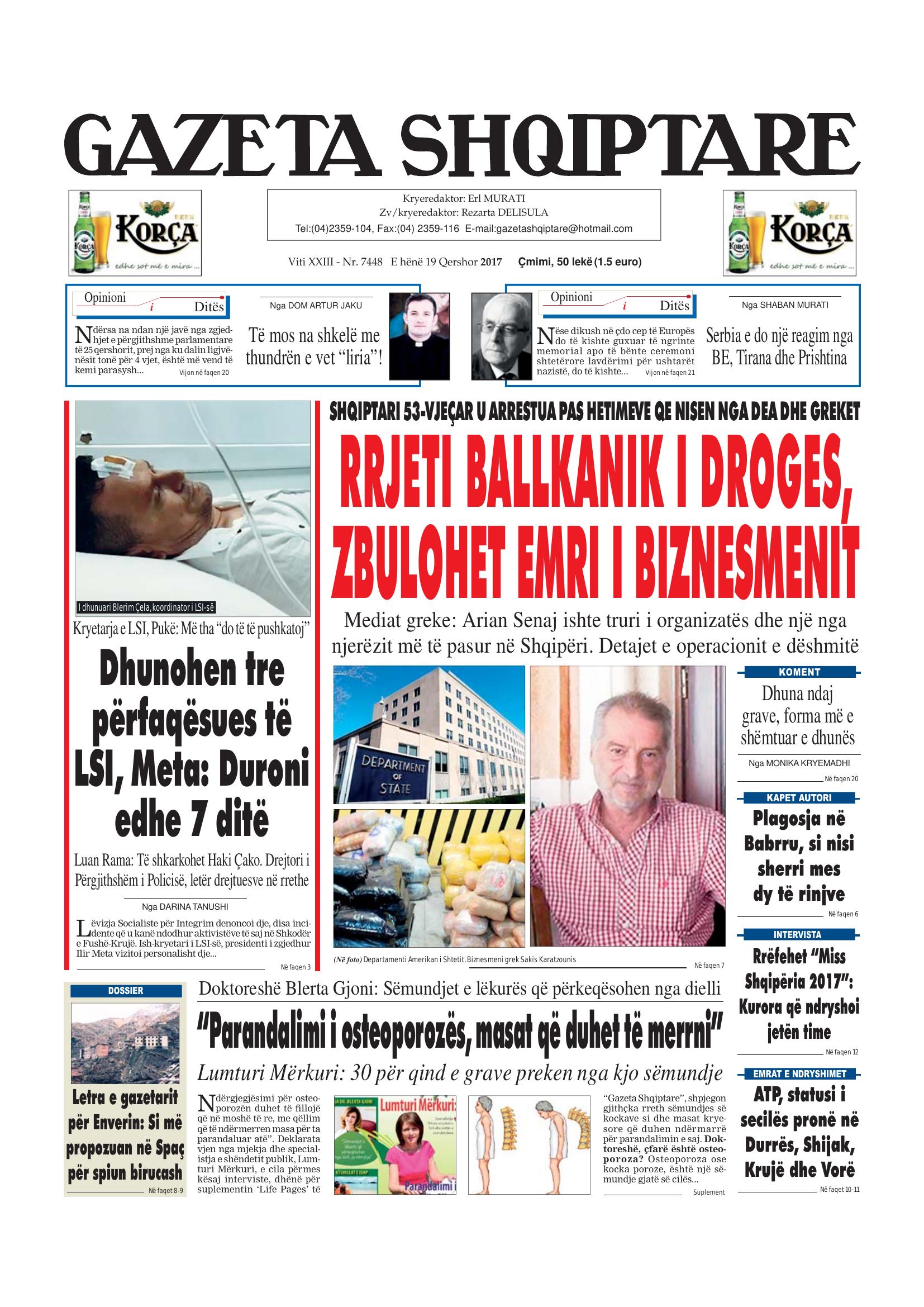 Gazeta Shqiptare 2017-06-19
