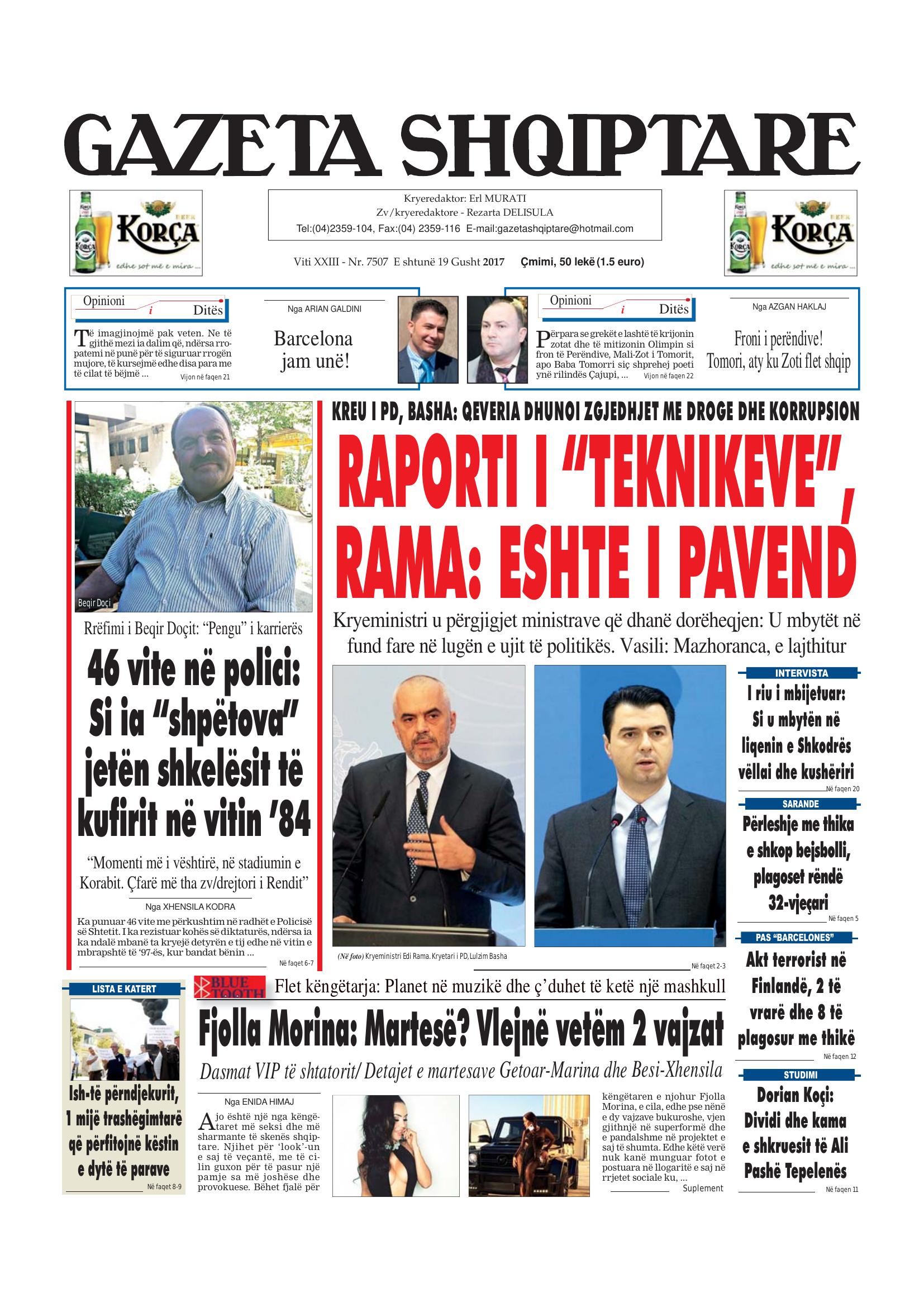 Gazeta Shqiptare 2017-08-19