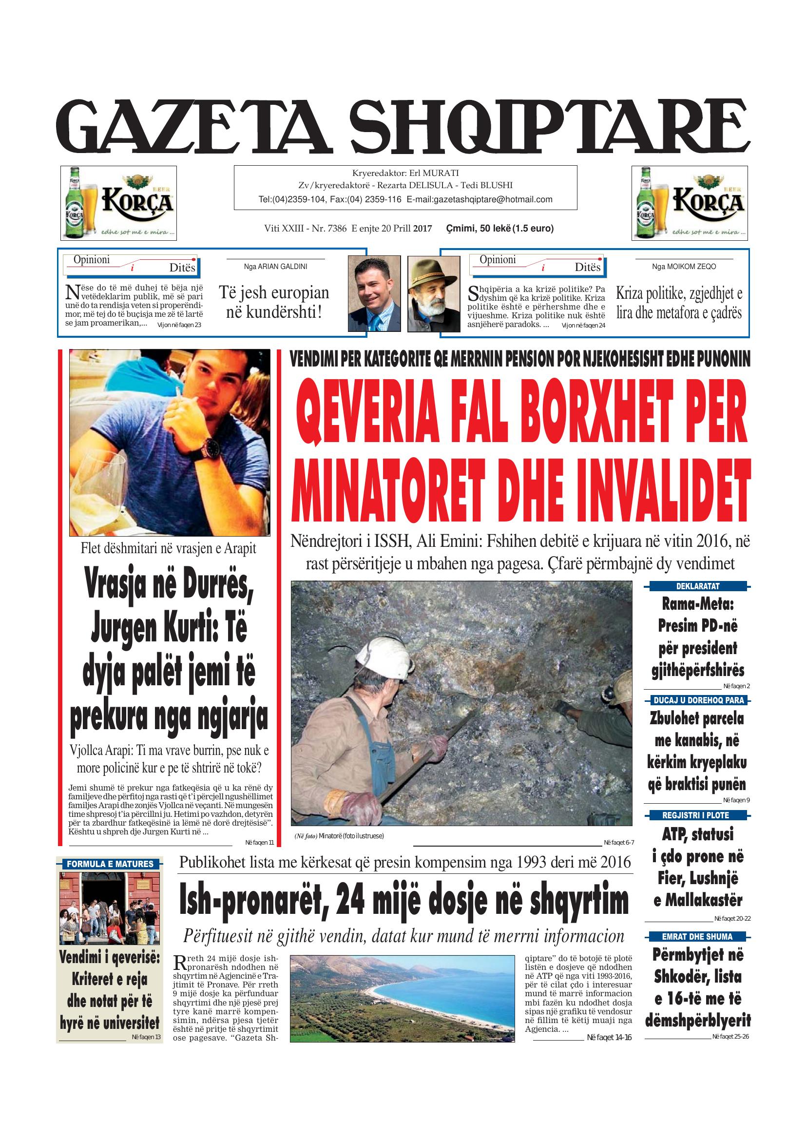 Gazeta Shqiptare 2017-04-20