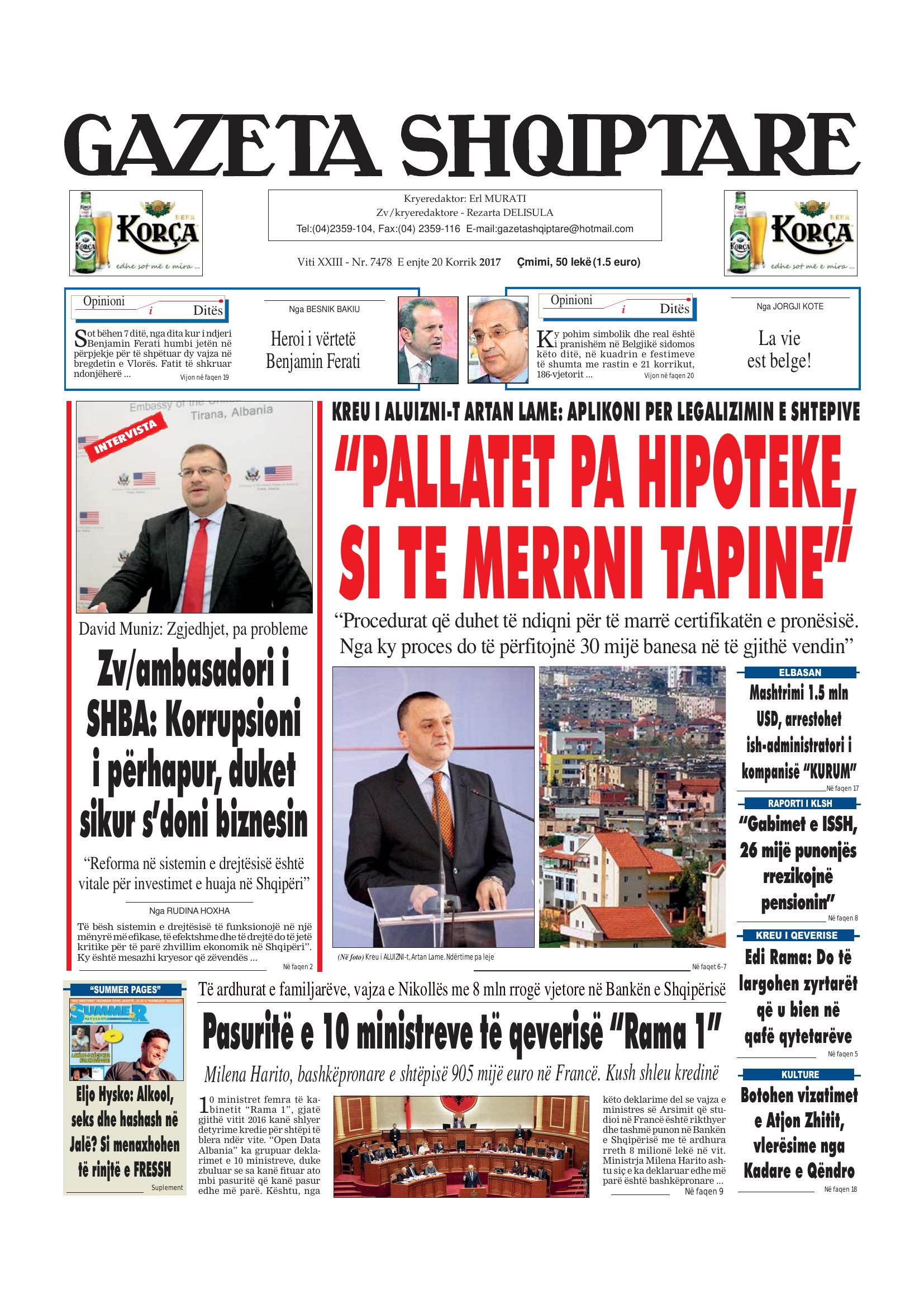 Gazeta Shqiptare 2017-07-20