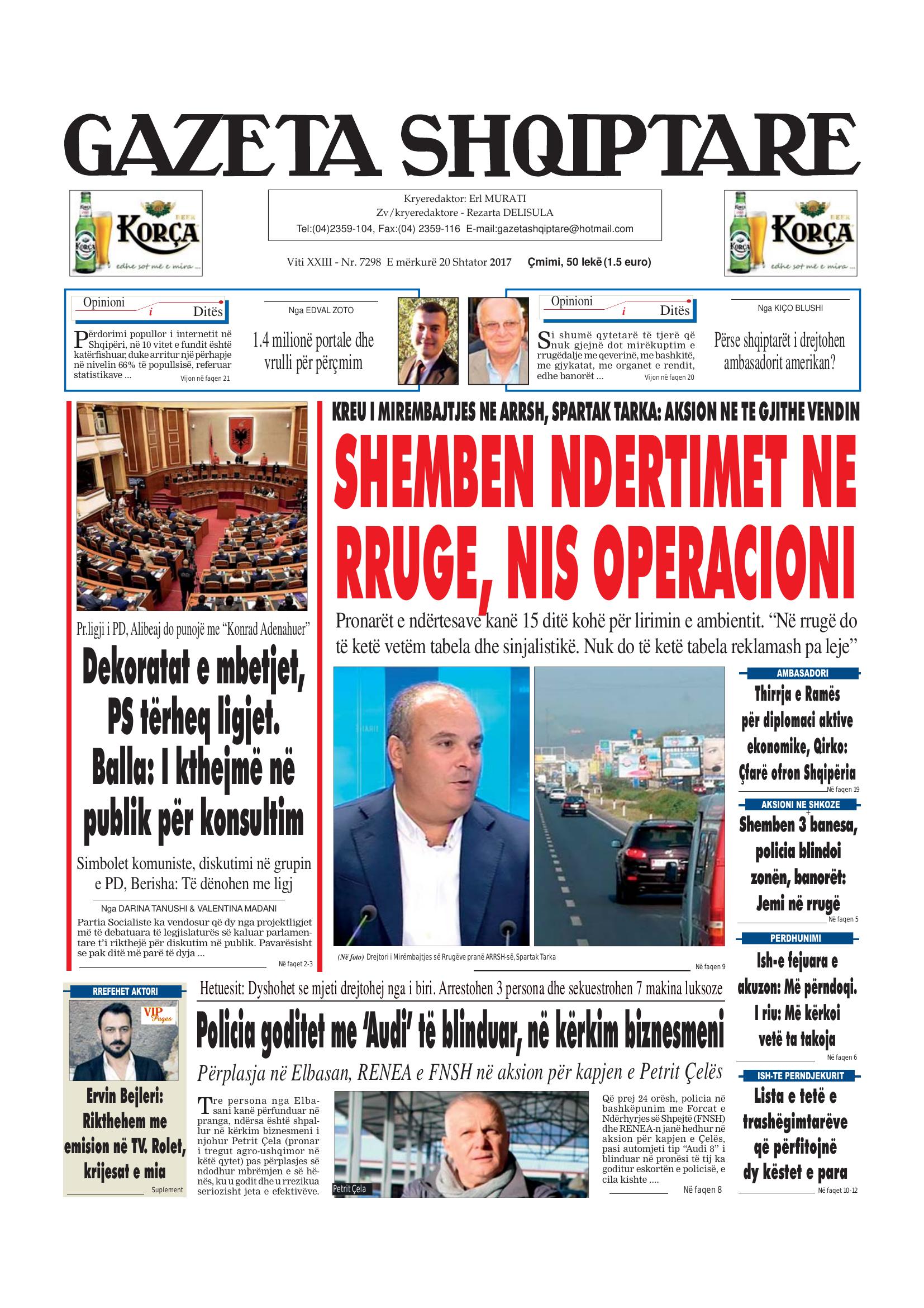 Gazeta Shqiptare 2017-09-20