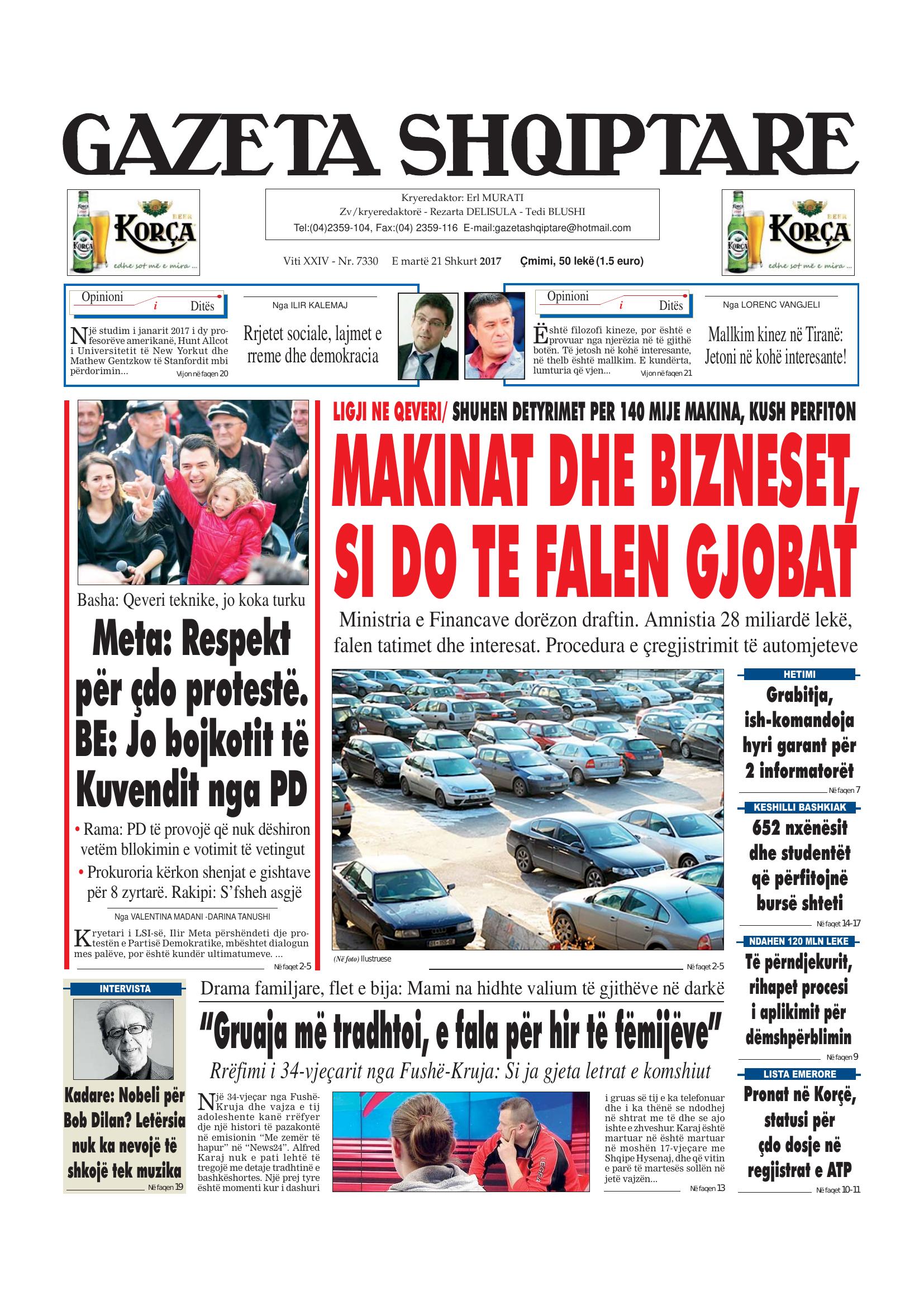 Gazeta Shqiptare 2017-02-21