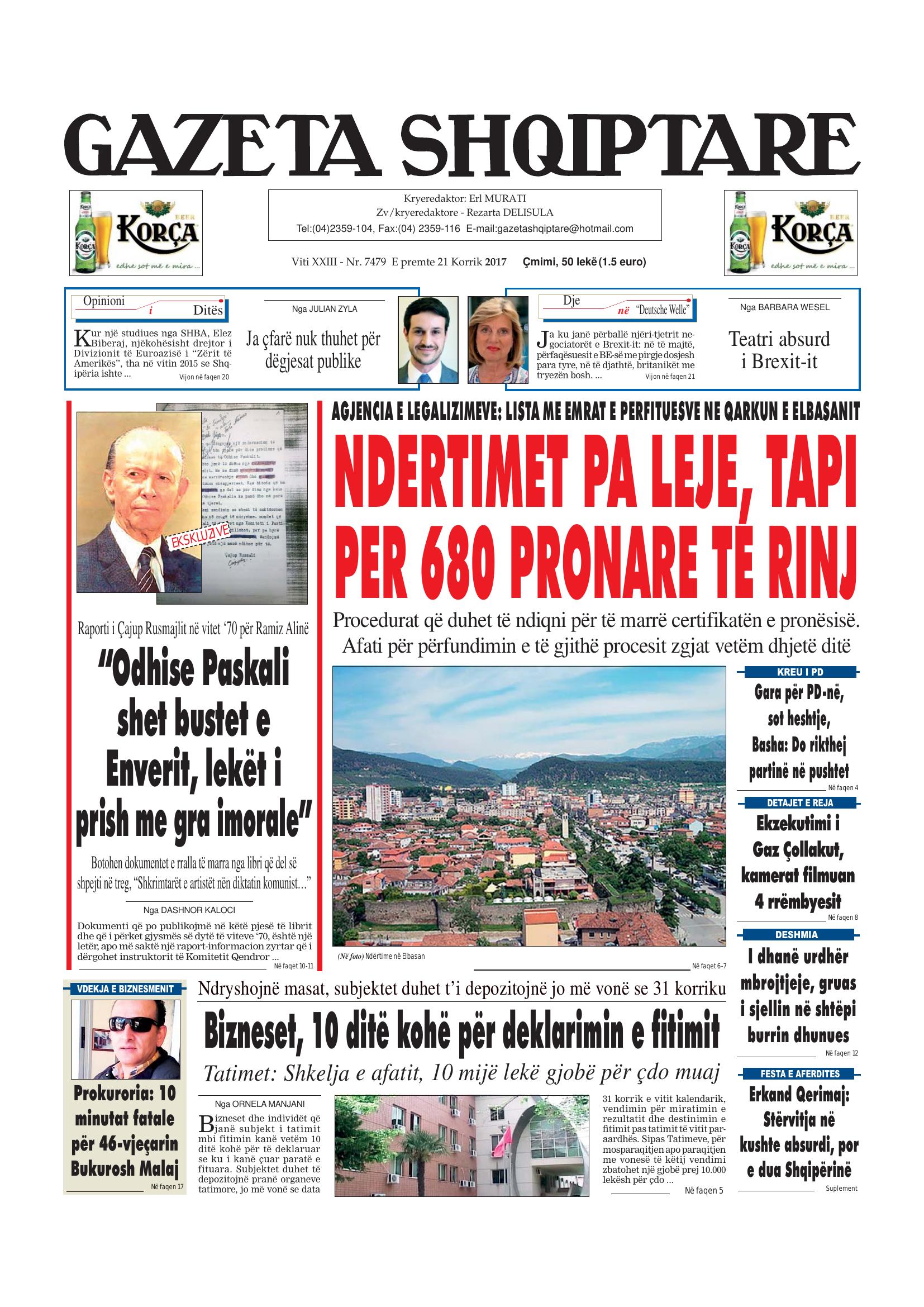 Gazeta Shqiptare 2017-07-21