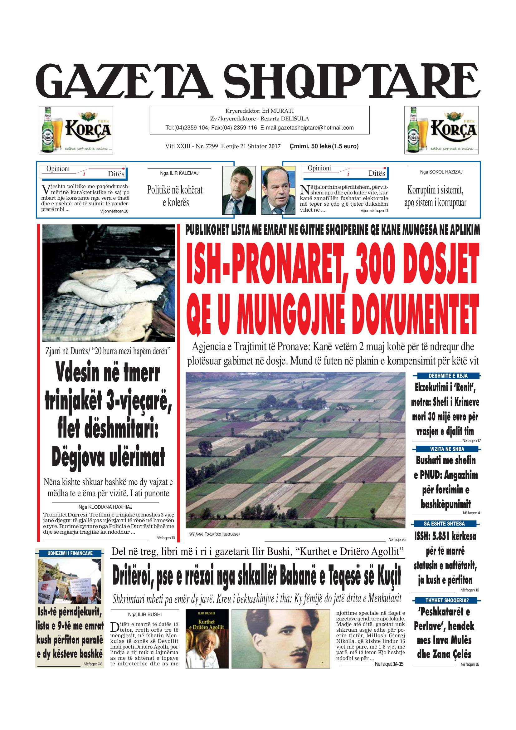 Gazeta Shqiptare 2017-09-21