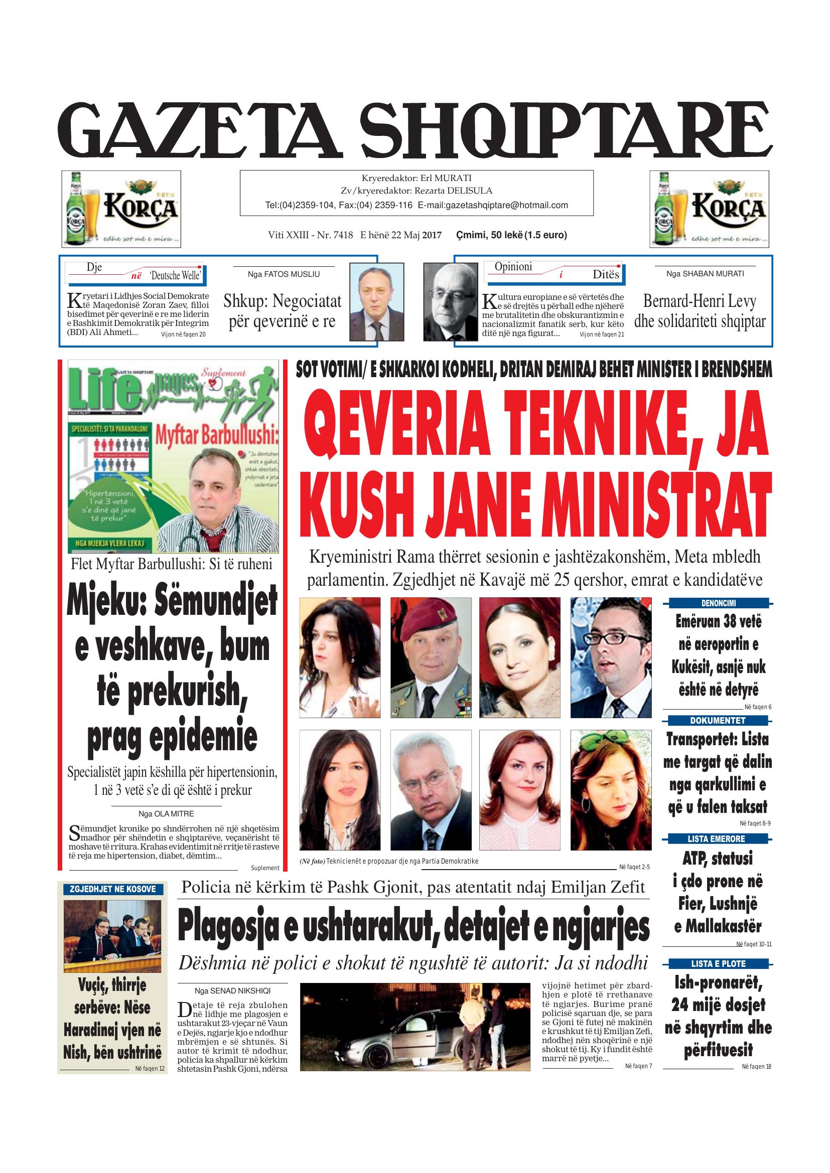 Gazeta Shqiptare 2017-05-22