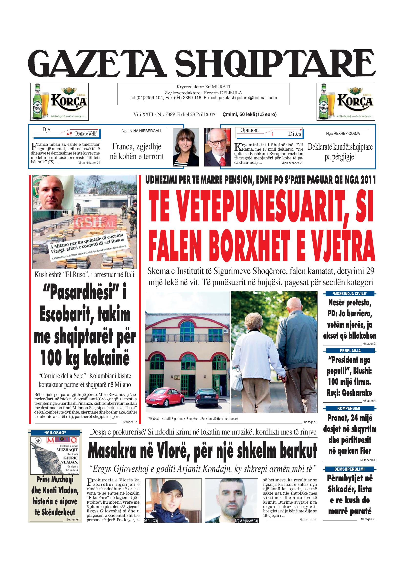 Gazeta Shqiptare 2017-04-23