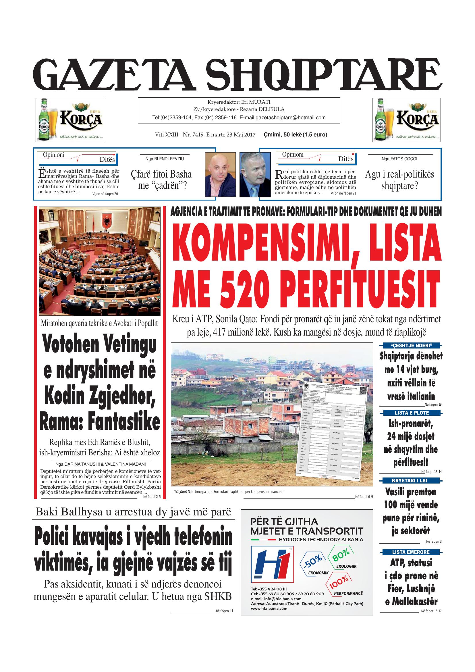Gazeta Shqiptare 2017-05-23