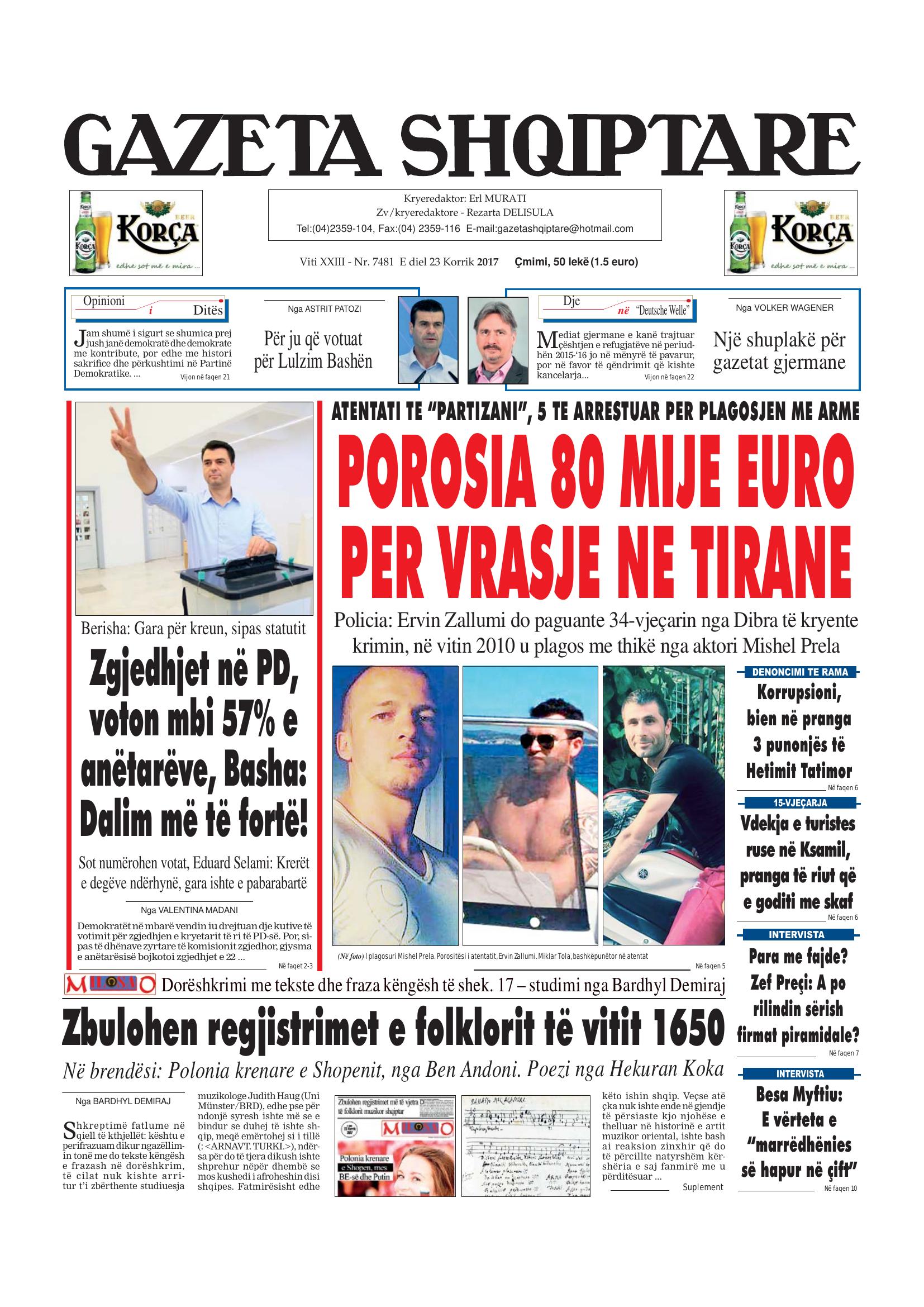 Gazeta Shqiptare 2017-07-23