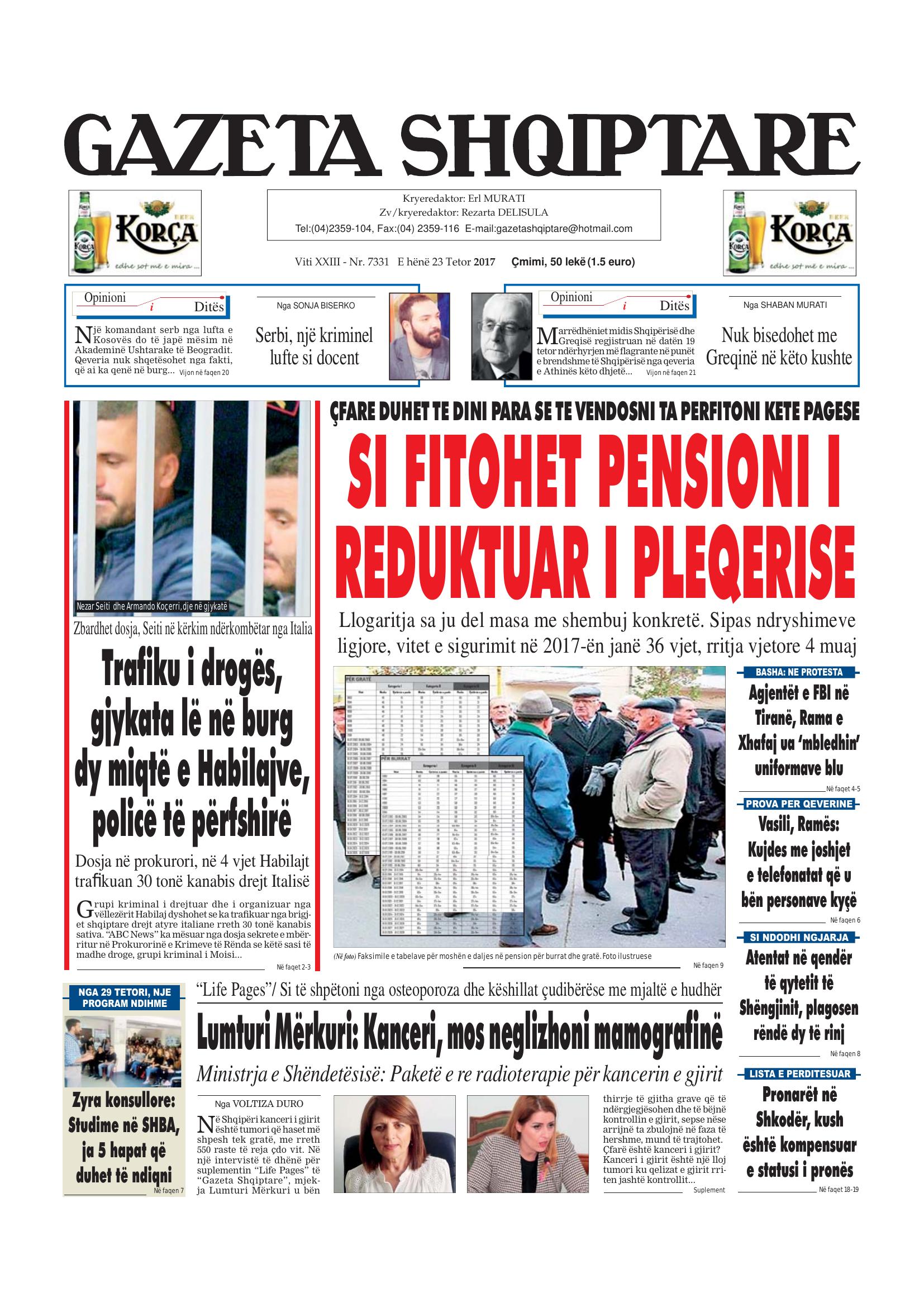 Gazeta Shqiptare 2017-10-23