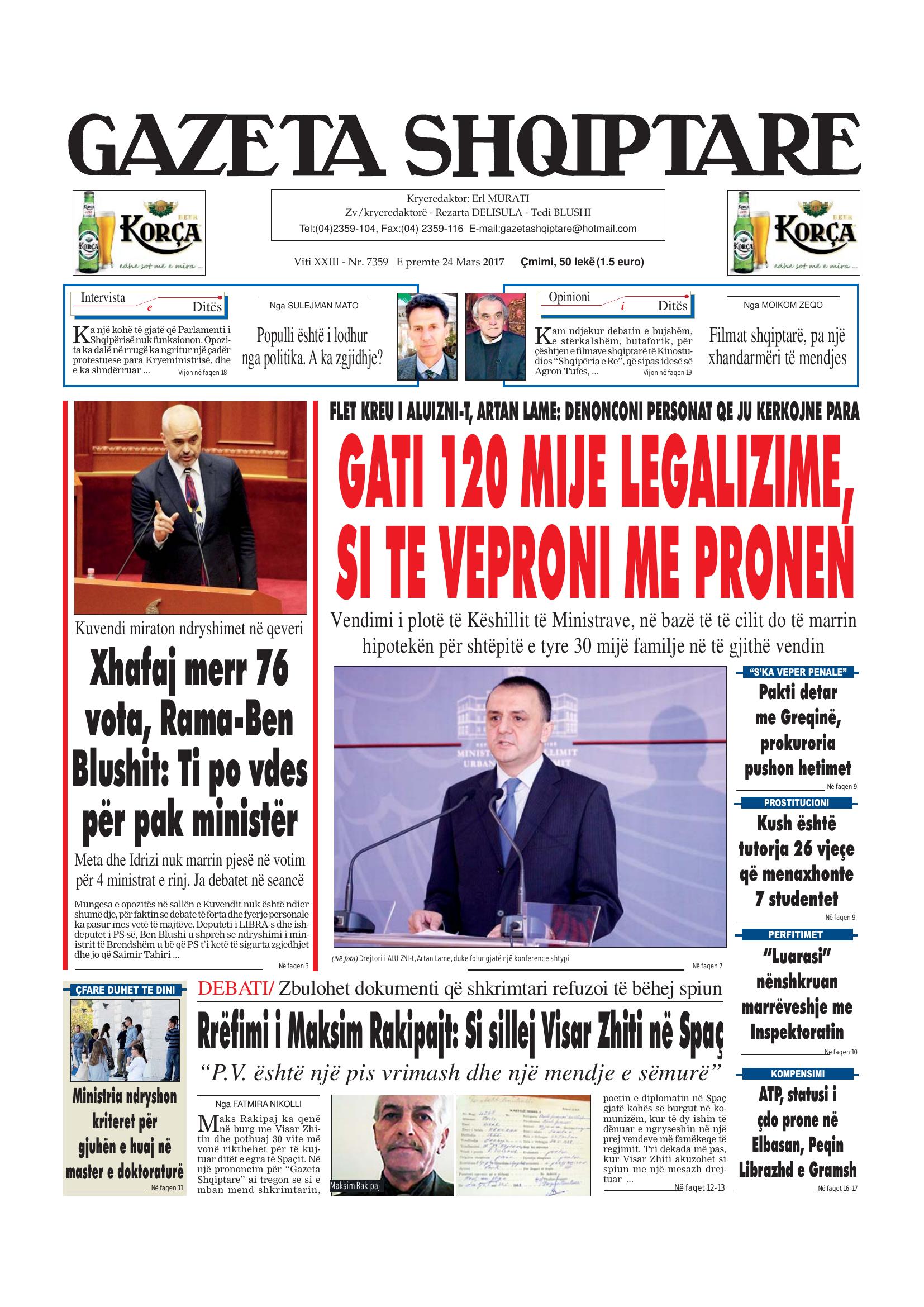 Gazeta Shqiptare 2017-03-24