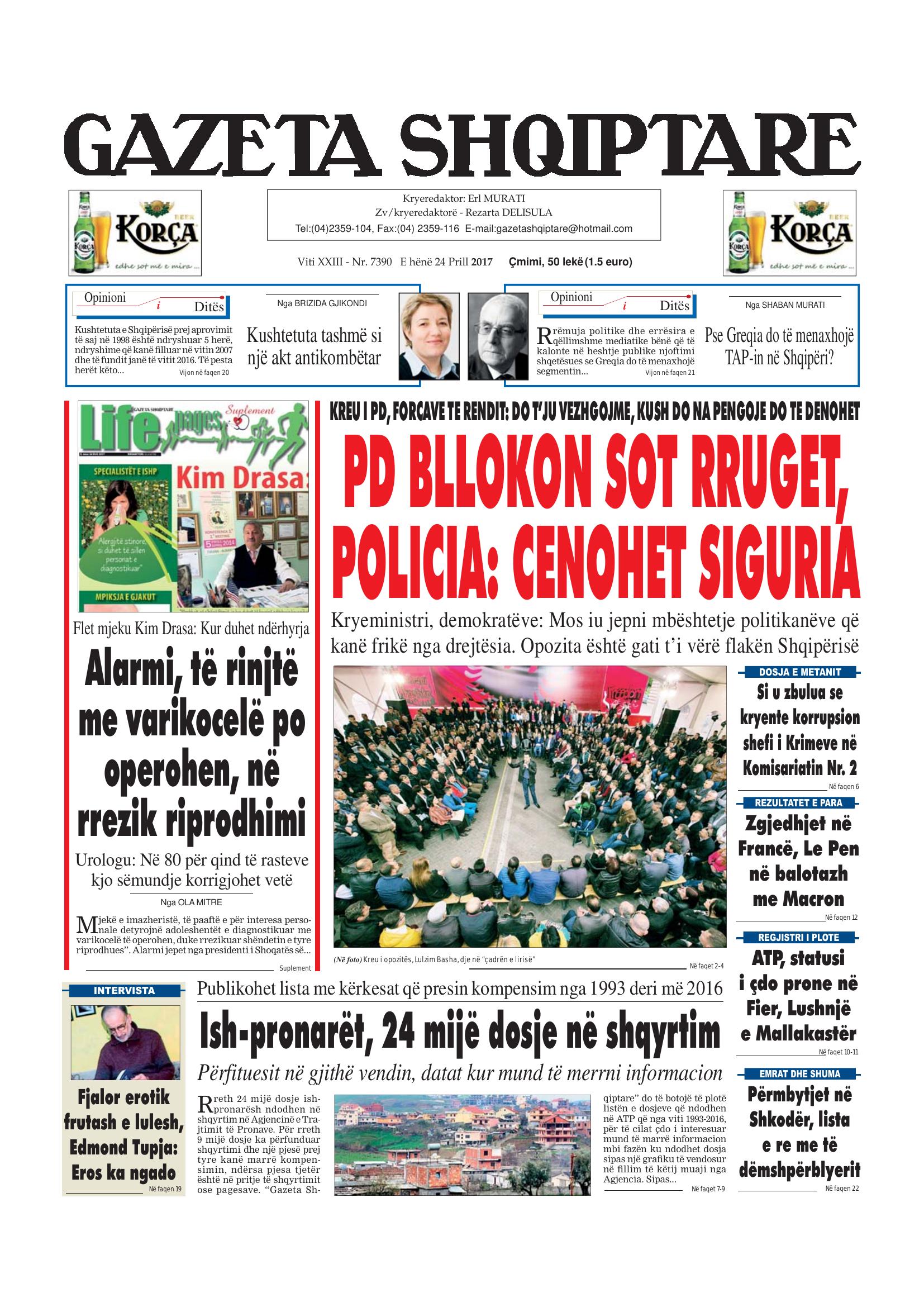Gazeta Shqiptare 2017-04-24