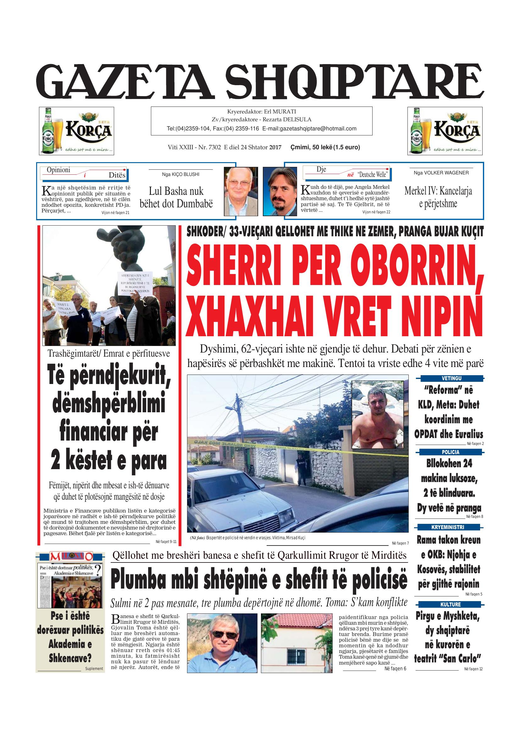 Gazeta Shqiptare 2017-09-24