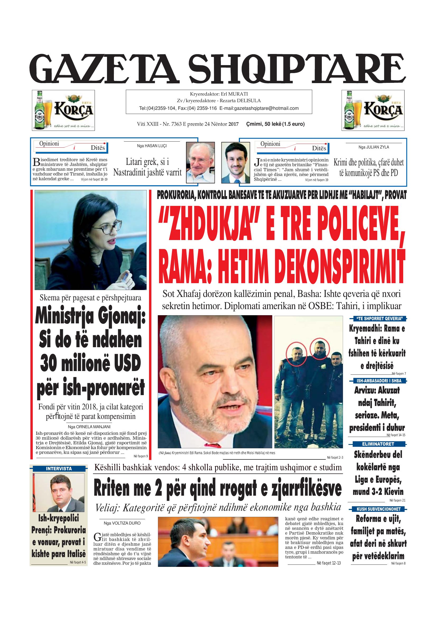 Gazeta Shqiptare 2017-11-24