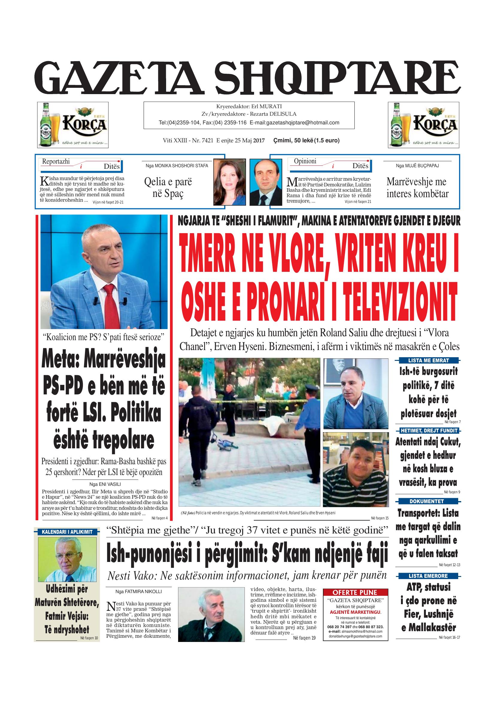 Gazeta Shqiptare 2017-05-25