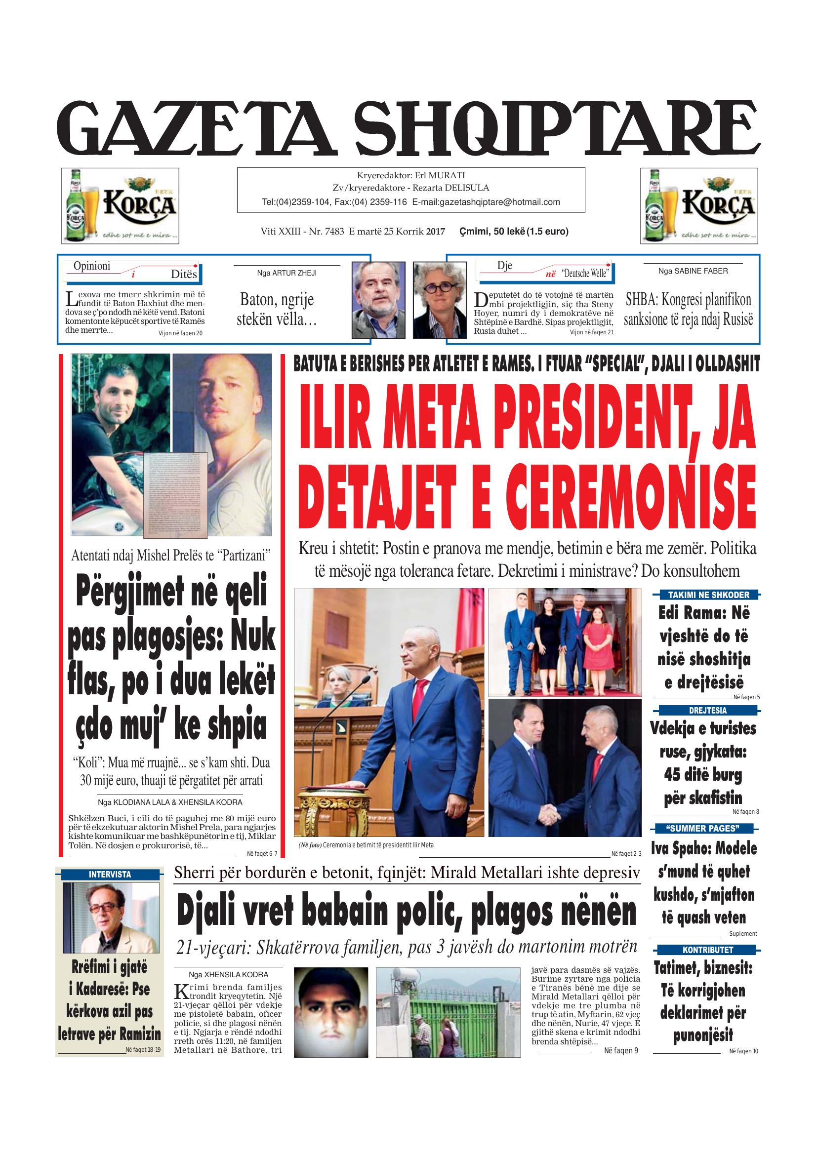 Gazeta Shqiptare 2017-07-25