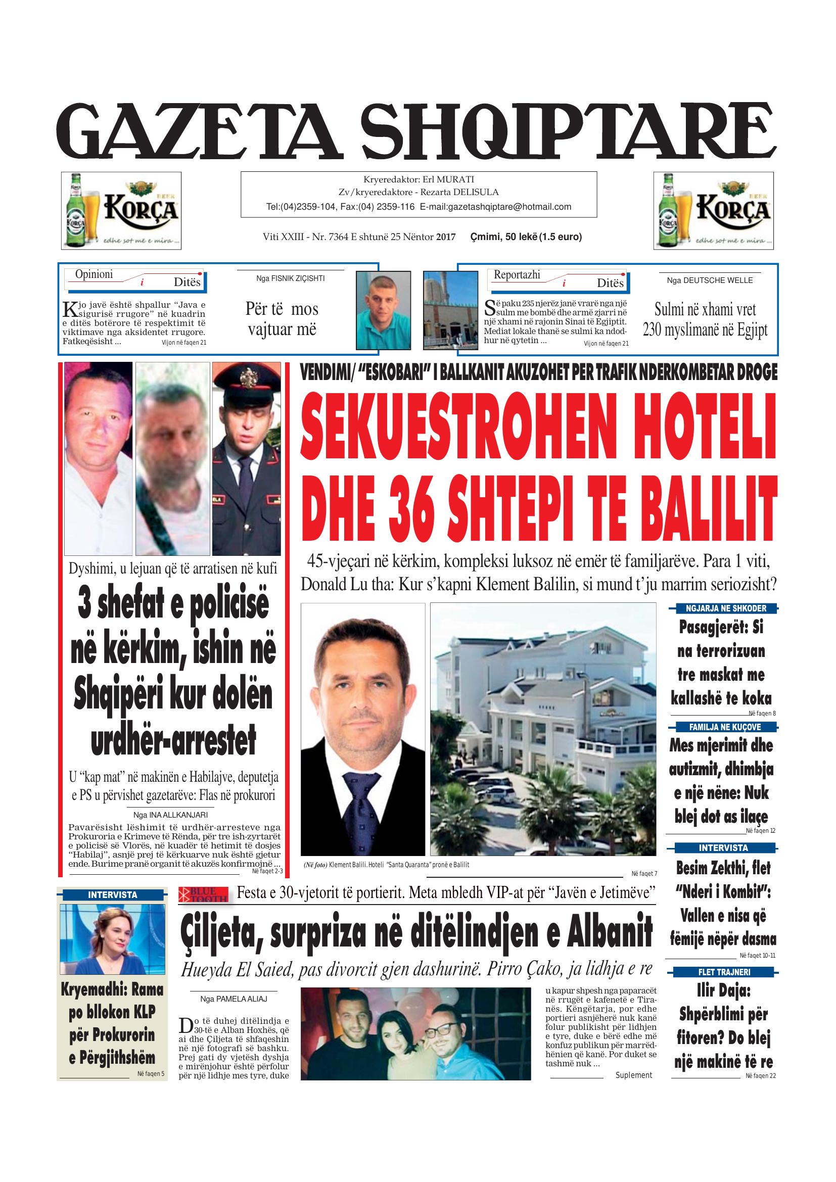Gazeta Shqiptare 2017-11-25