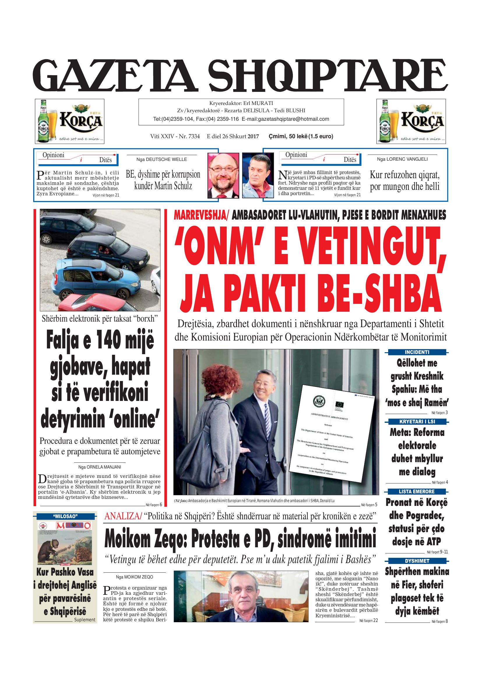 Gazeta Shqiptare 2017-02-26
