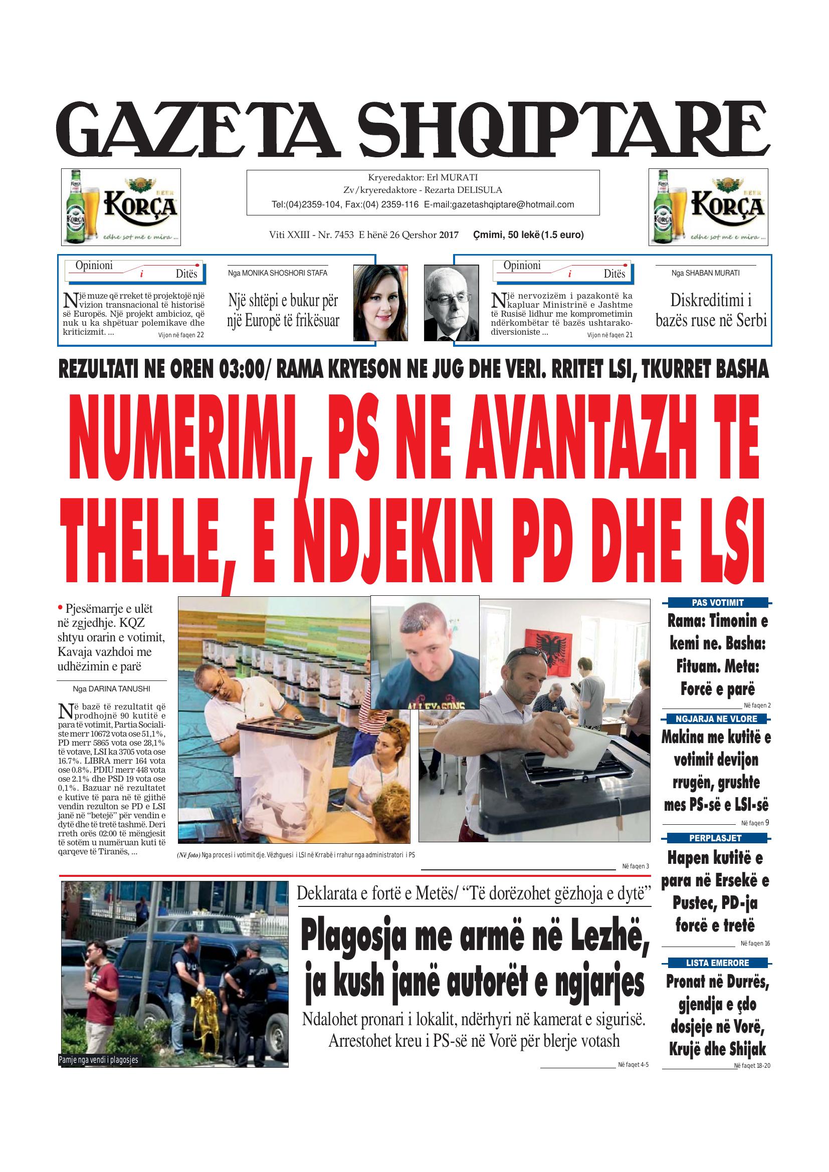 Gazeta Shqiptare 2017-06-26
