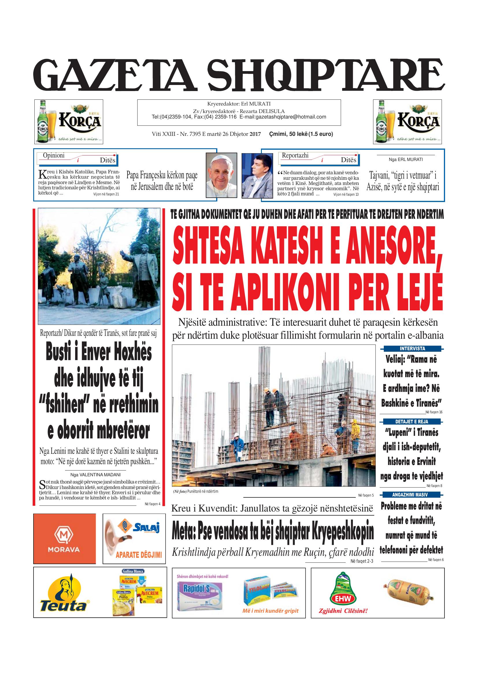 Gazeta Shqiptare 2017-12-26
