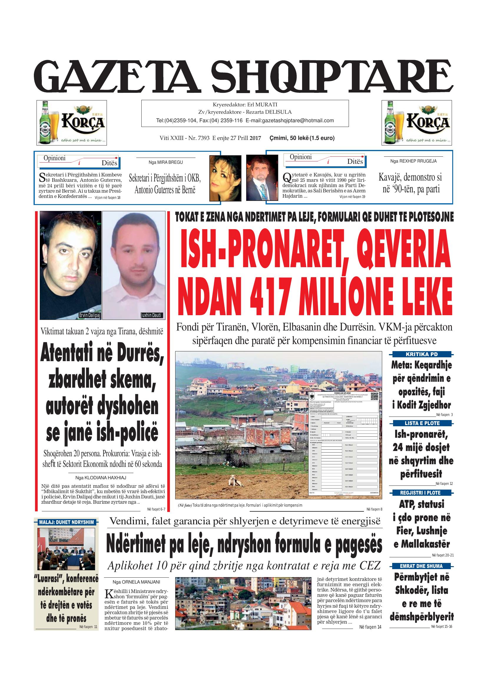 Gazeta Shqiptare 2017-04-27