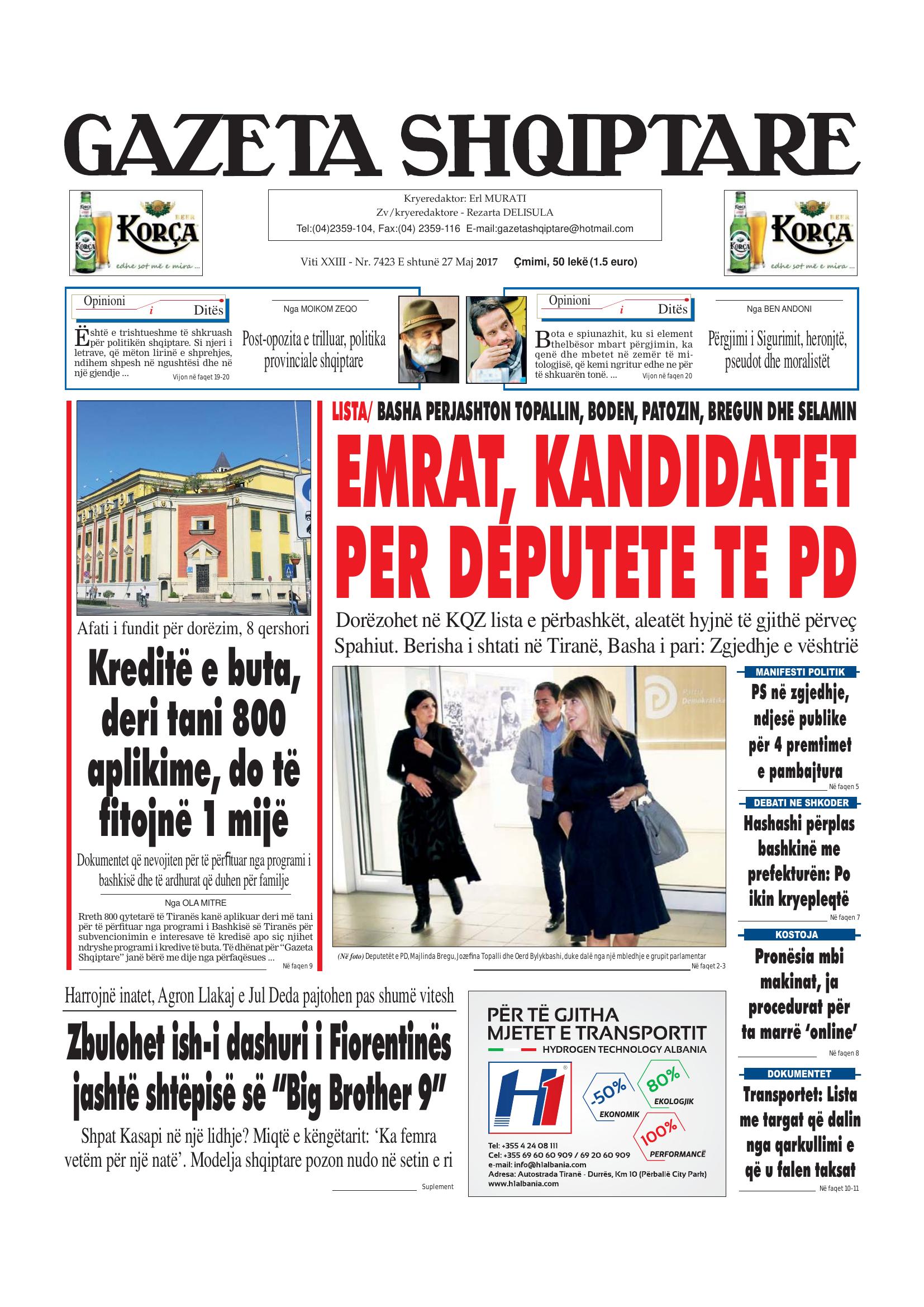 Gazeta Shqiptare 2017-05-27