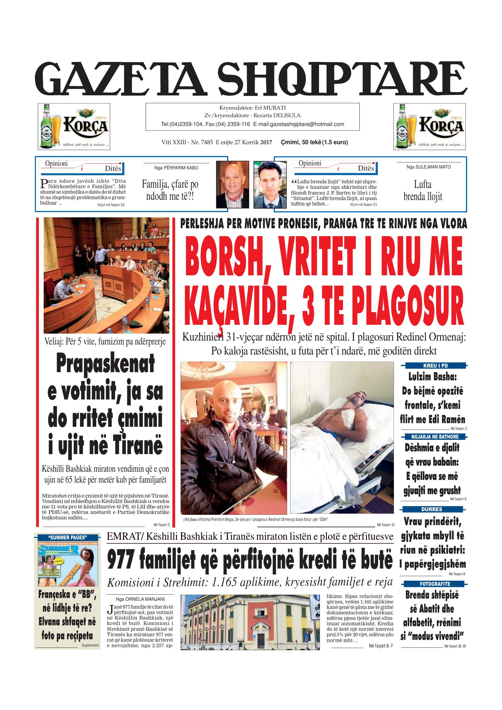 Gazeta Shqiptare 2017-07-27