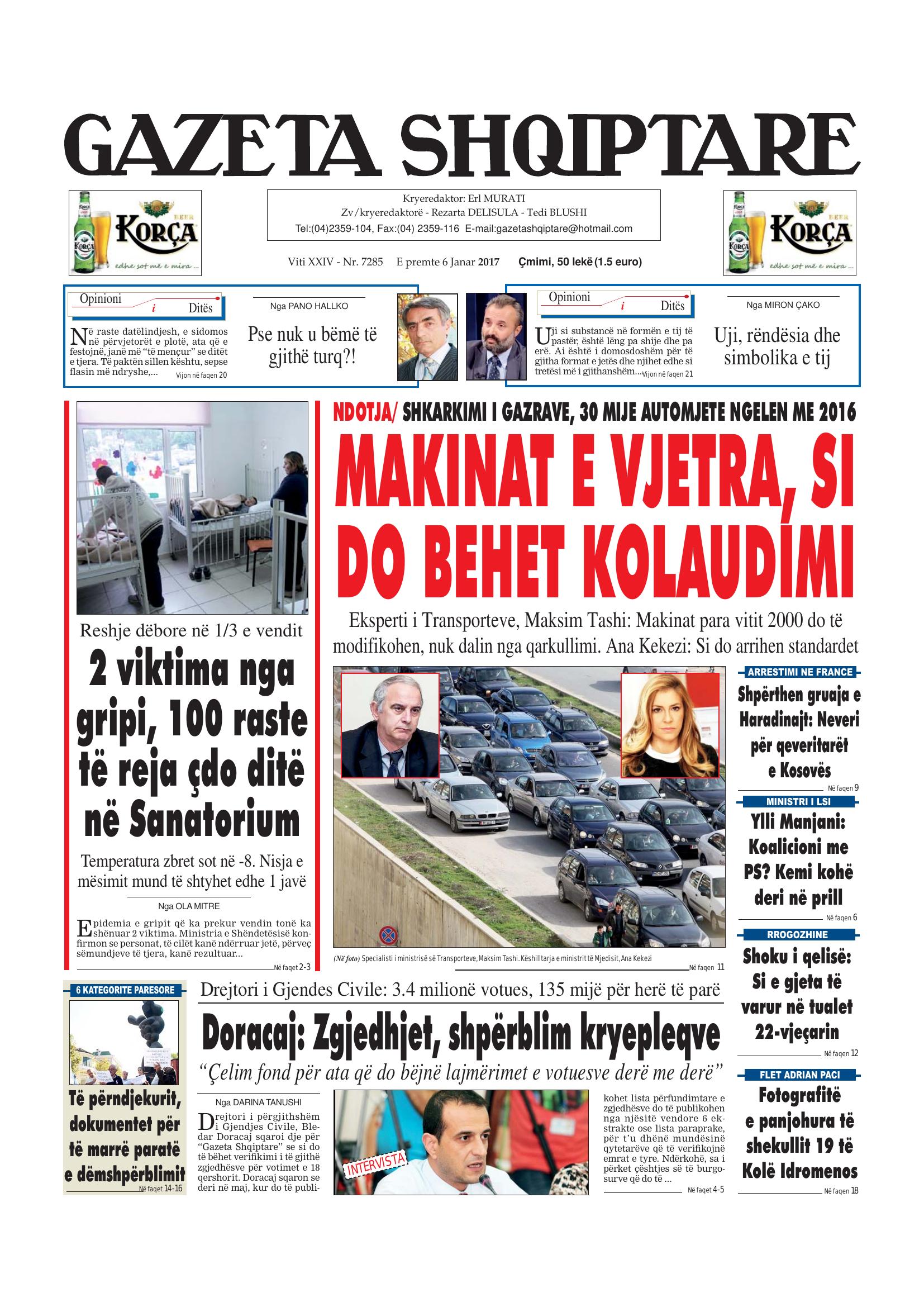 Gazeta Shqiptare 2017-01-06