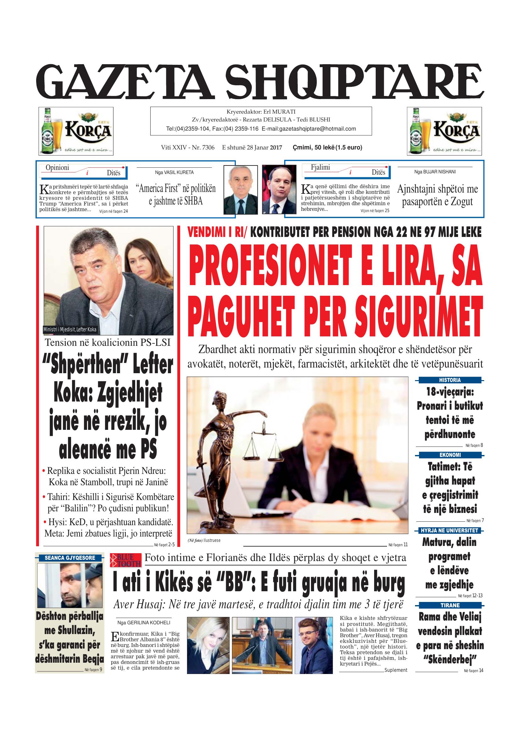 Gazeta Shqiptare 2017-01-28