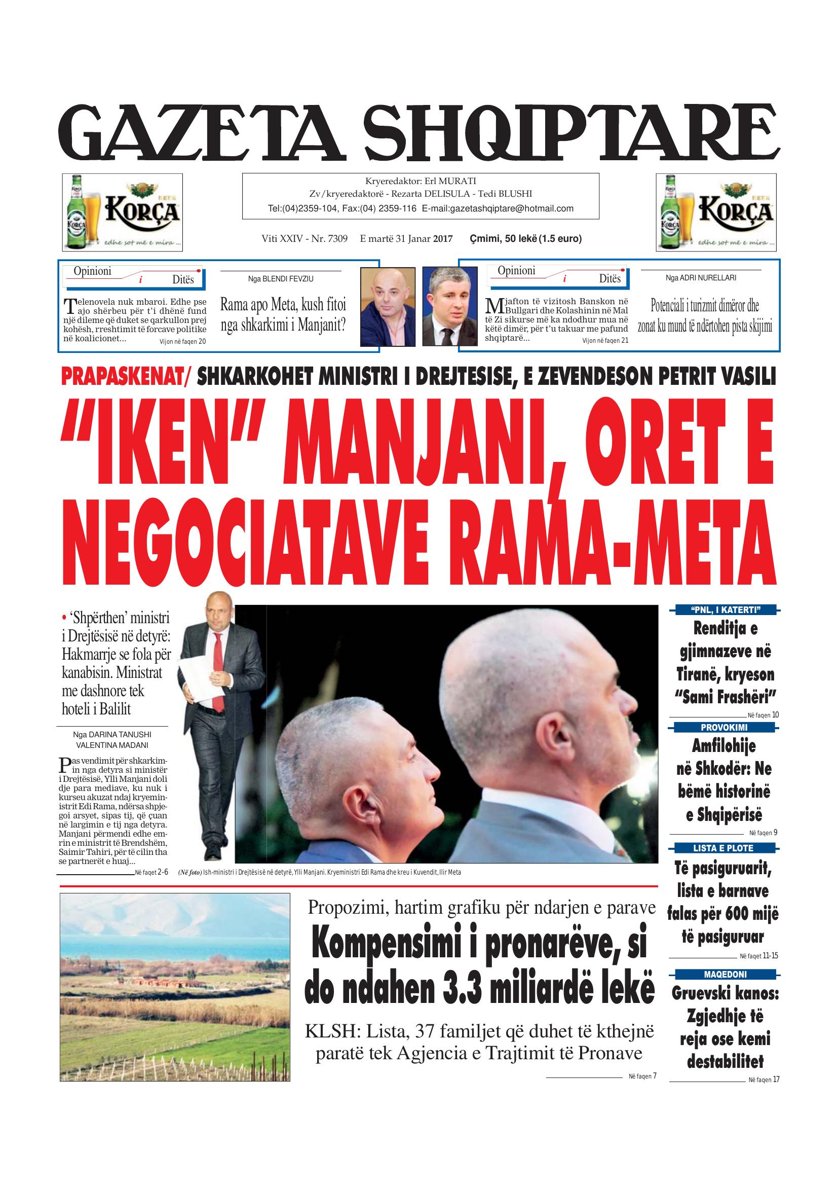 Gazeta Shqiptare 2017-01-31