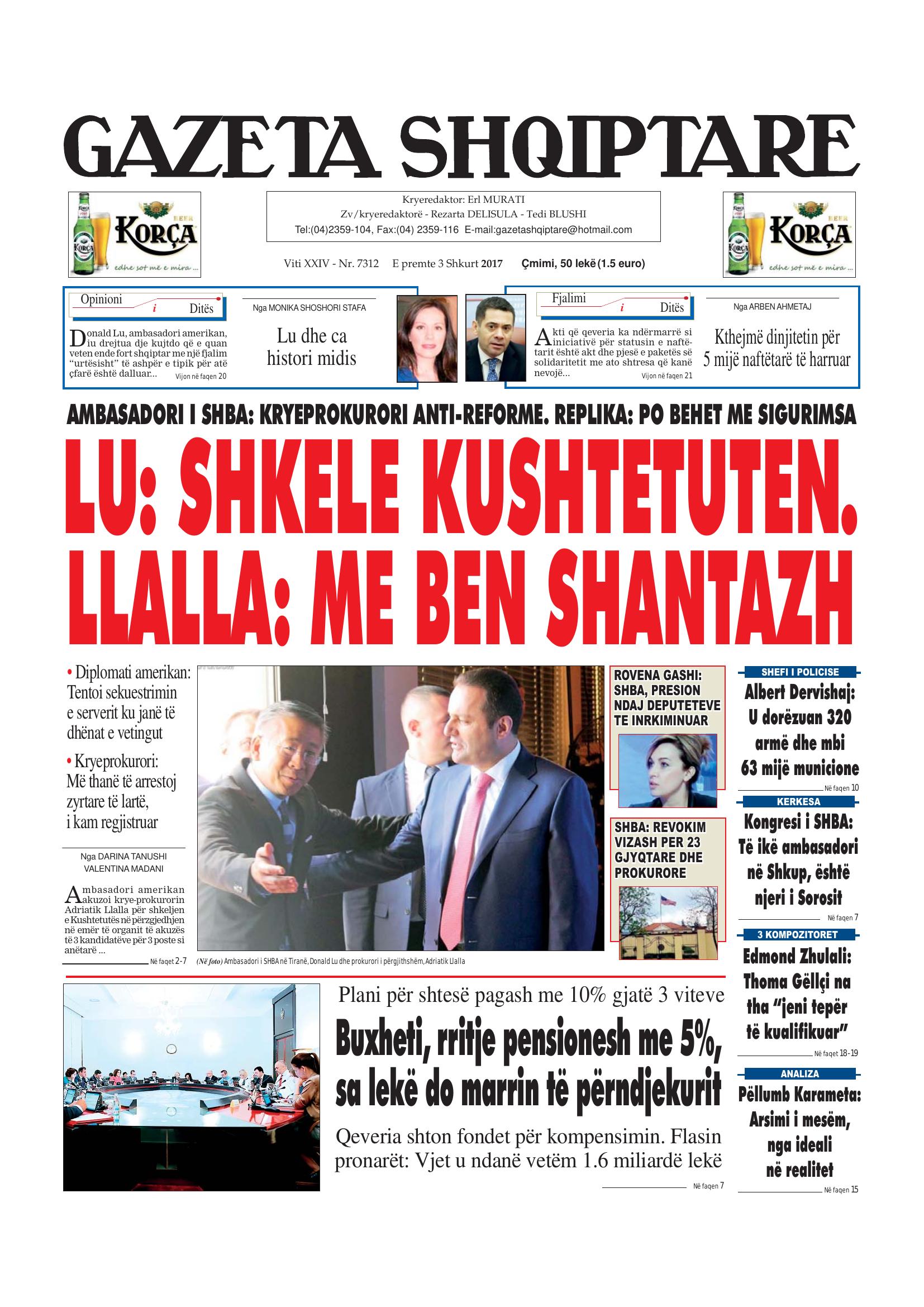 Gazeta Shqiptare 2017-02-03