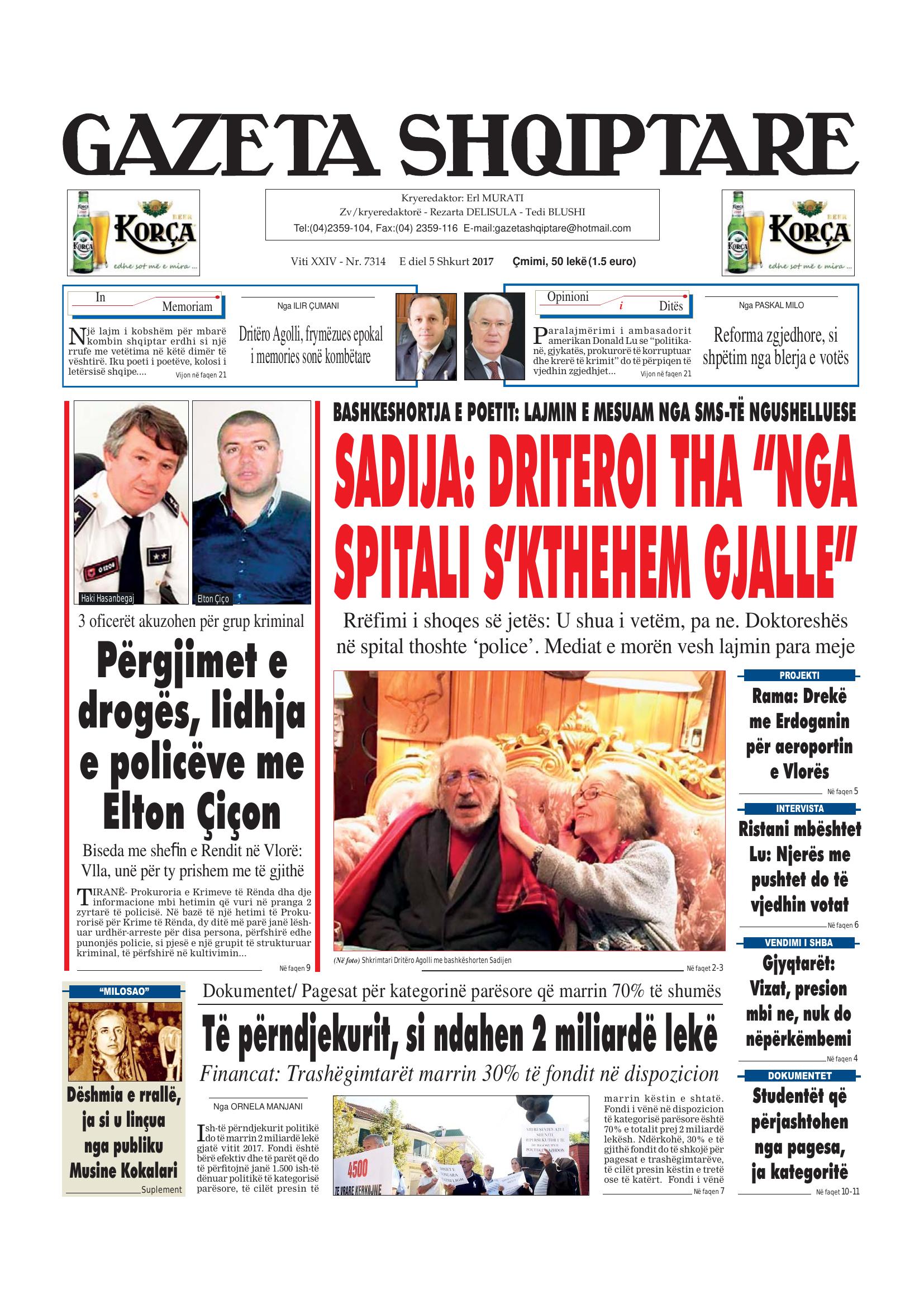 Gazeta Shqiptare 2017-02-05