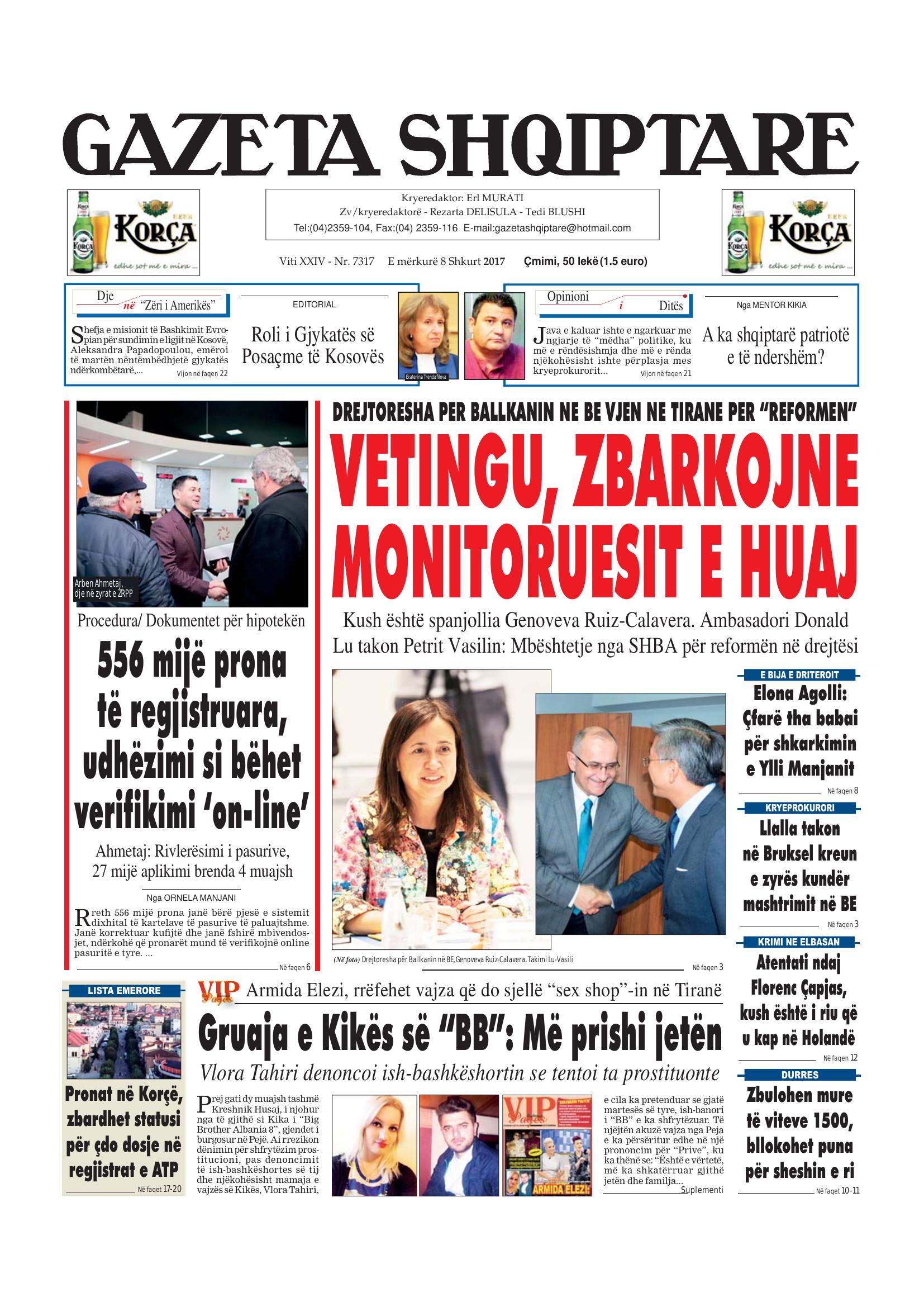 Gazeta Shqiptare 2017-02-08