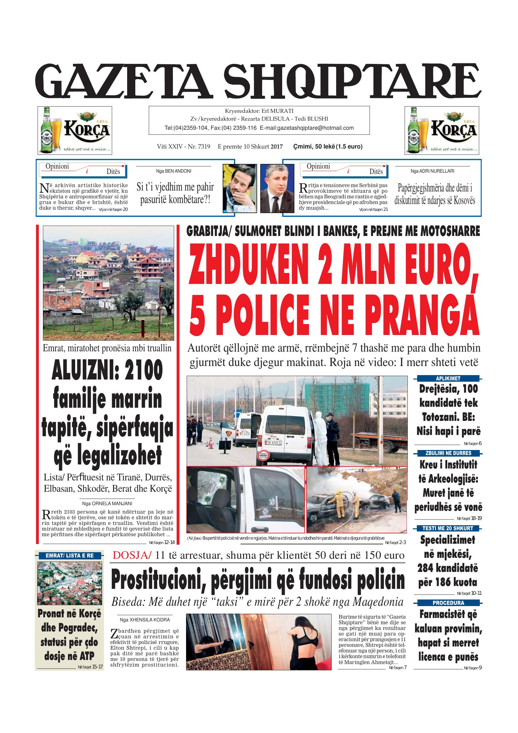 Gazeta Shqiptare 2017-02-10