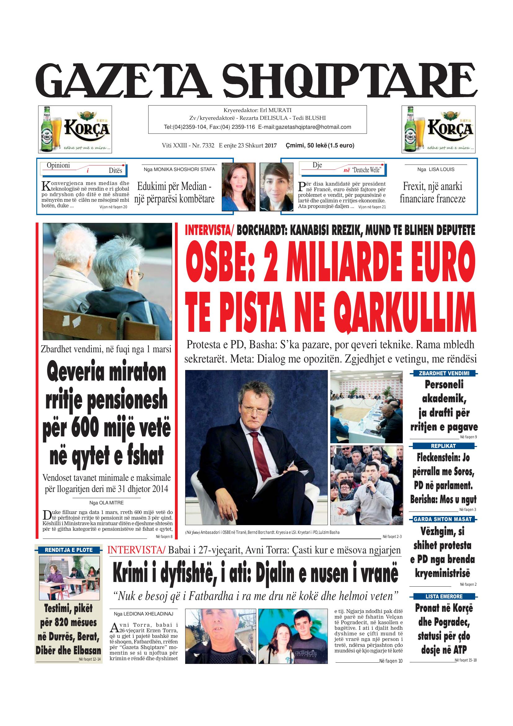 Gazeta Shqiptare 2017-02-23