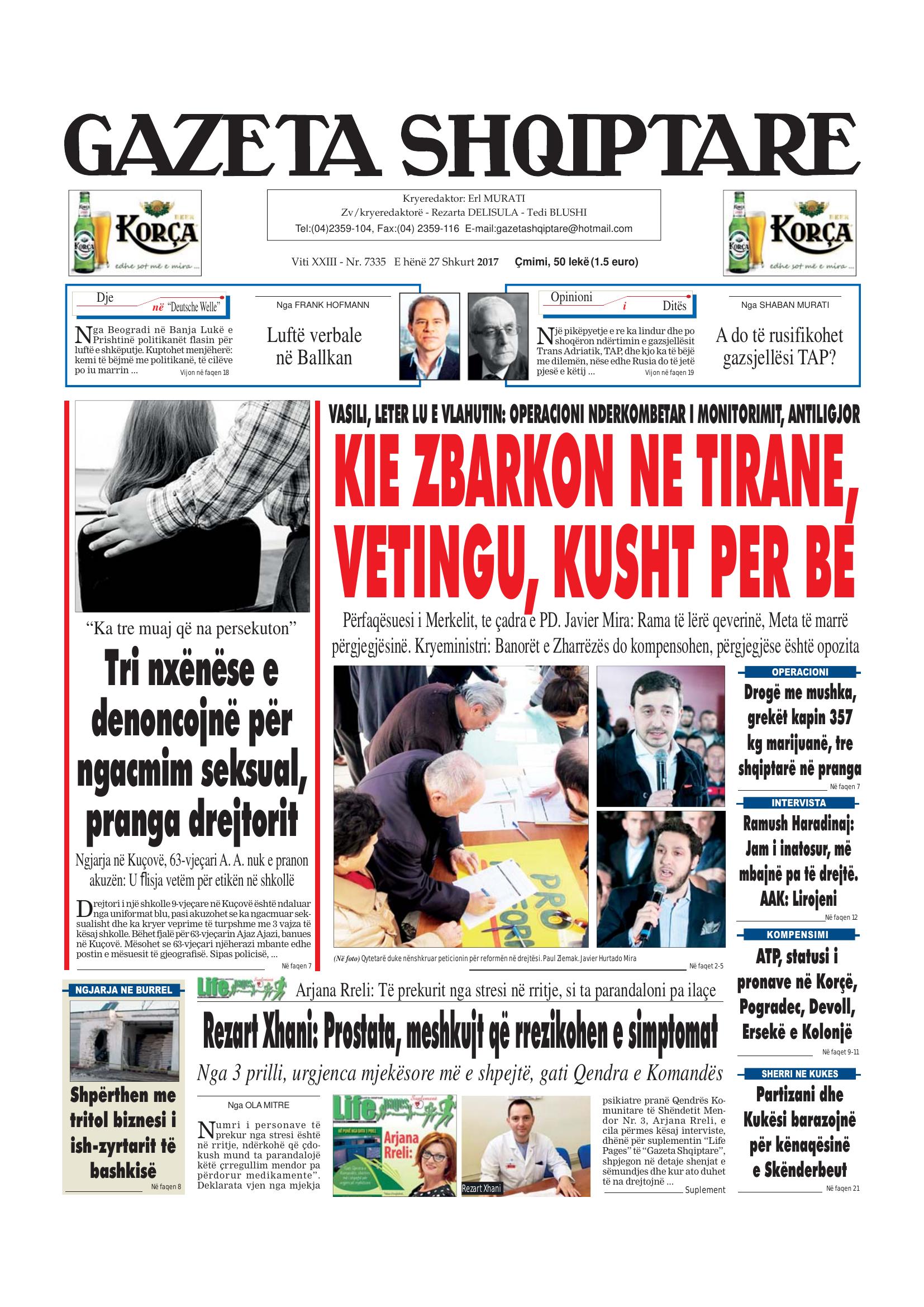 Gazeta Shqiptare 2017-02-27