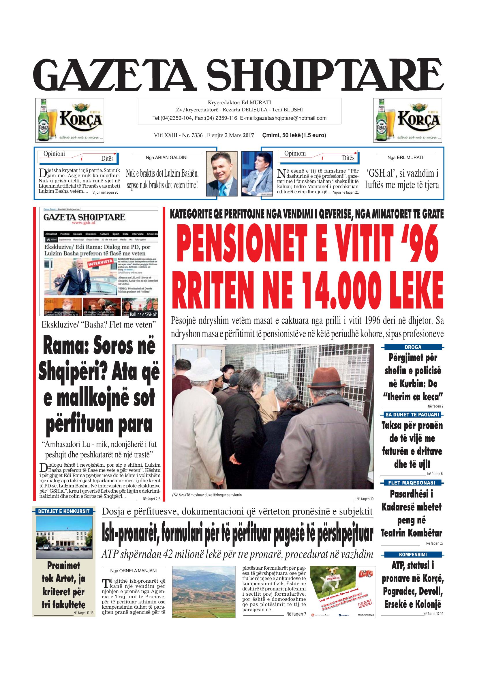 Gazeta Shqiptare 2017-03-02