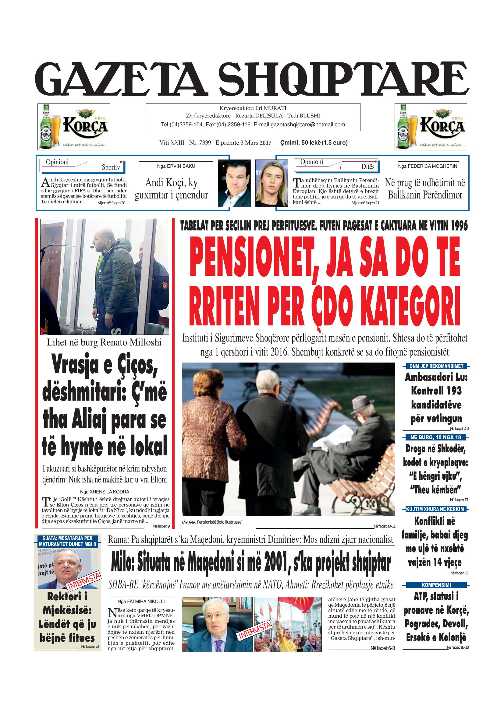 Gazeta Shqiptare 2017-03-03