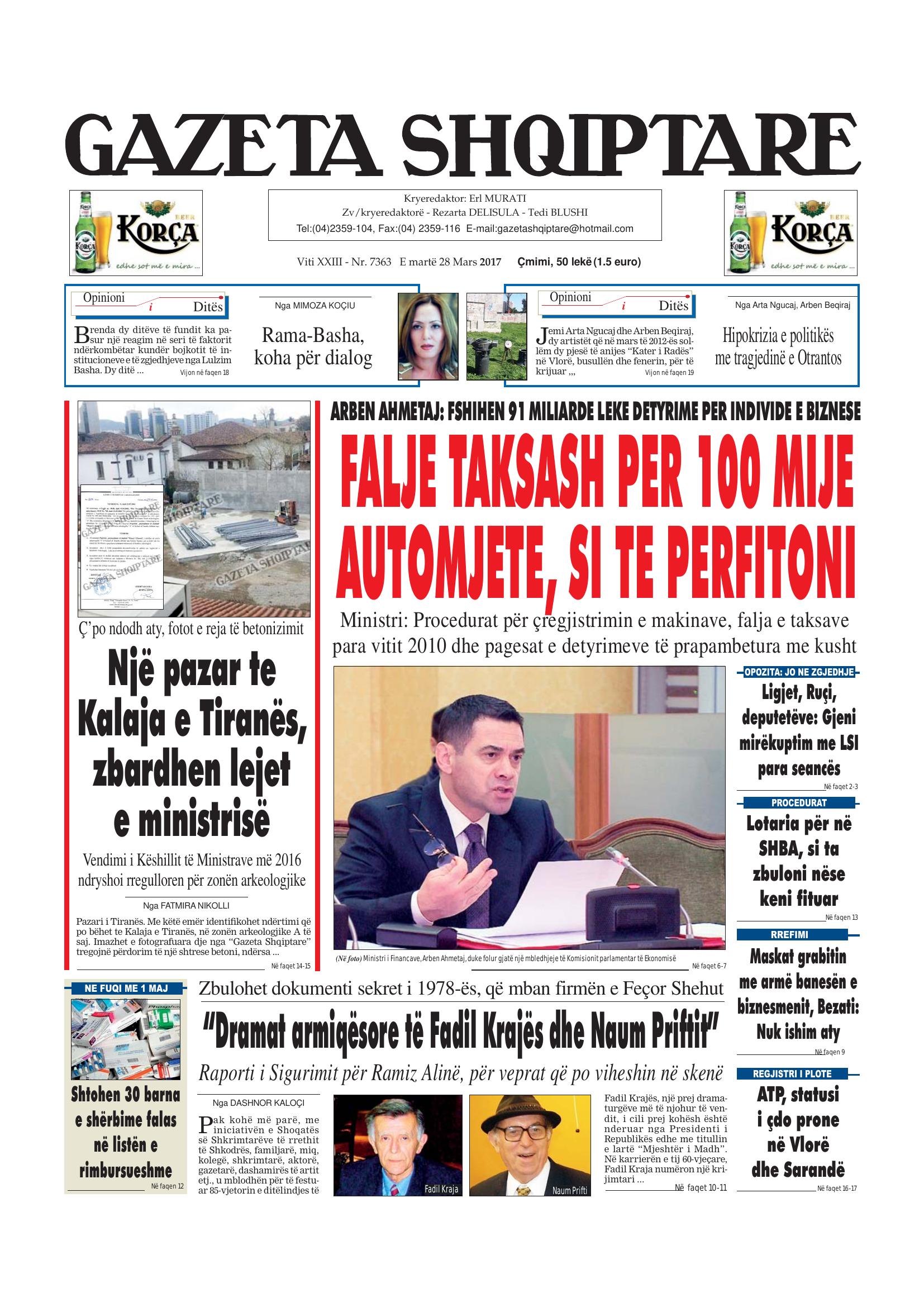 Gazeta Shqiptare 2017-03-28