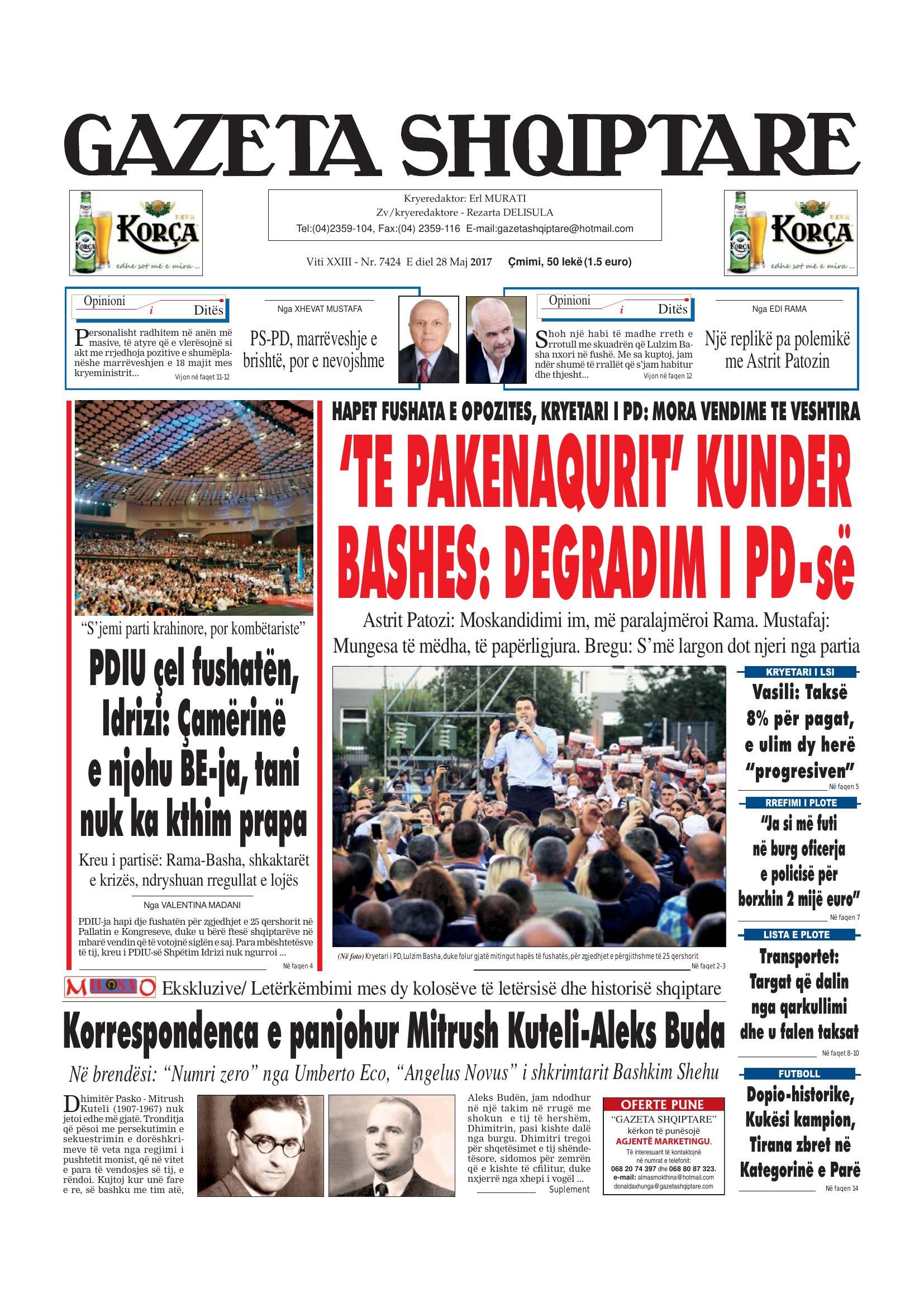 Gazeta Shqiptare 2017-05-28